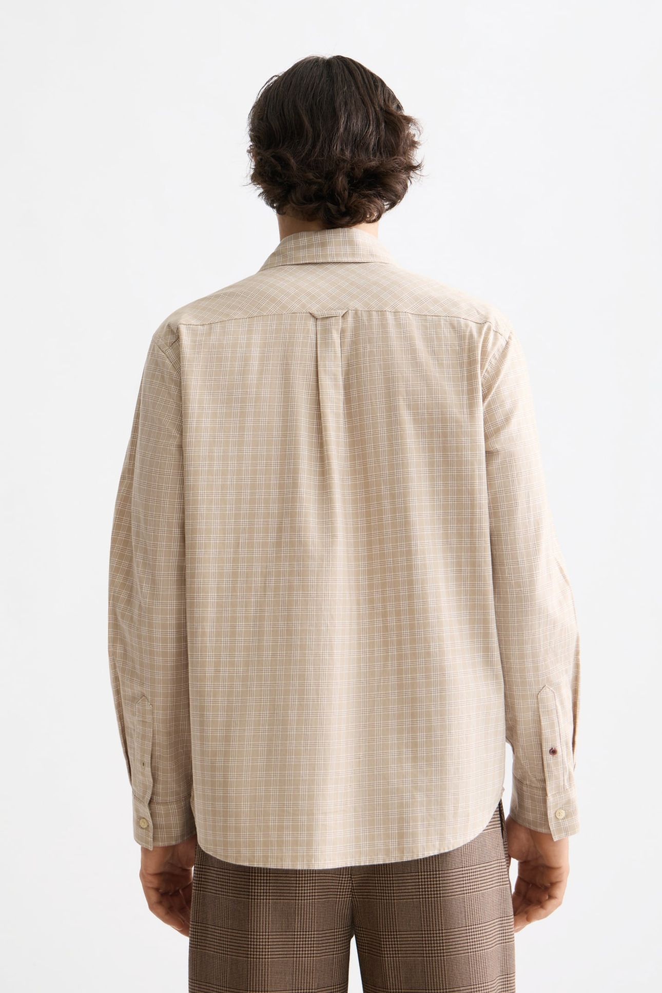 LIGHTWEIGHT FLANNEL CHECKED SHIRT PLAZA TAUPE CHECK 3