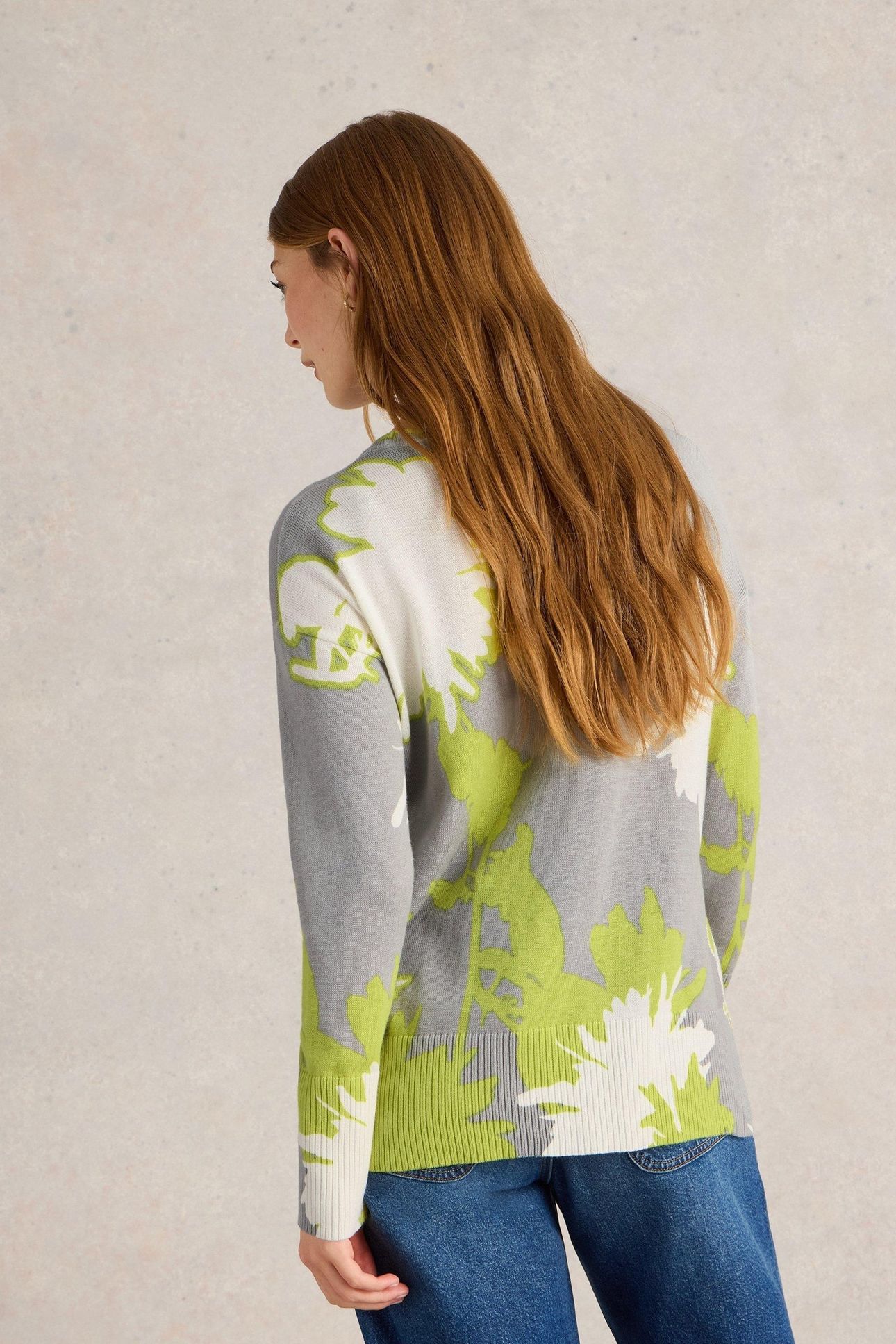 OLIVE FLORAL JUMPER GREY PRINT 2
