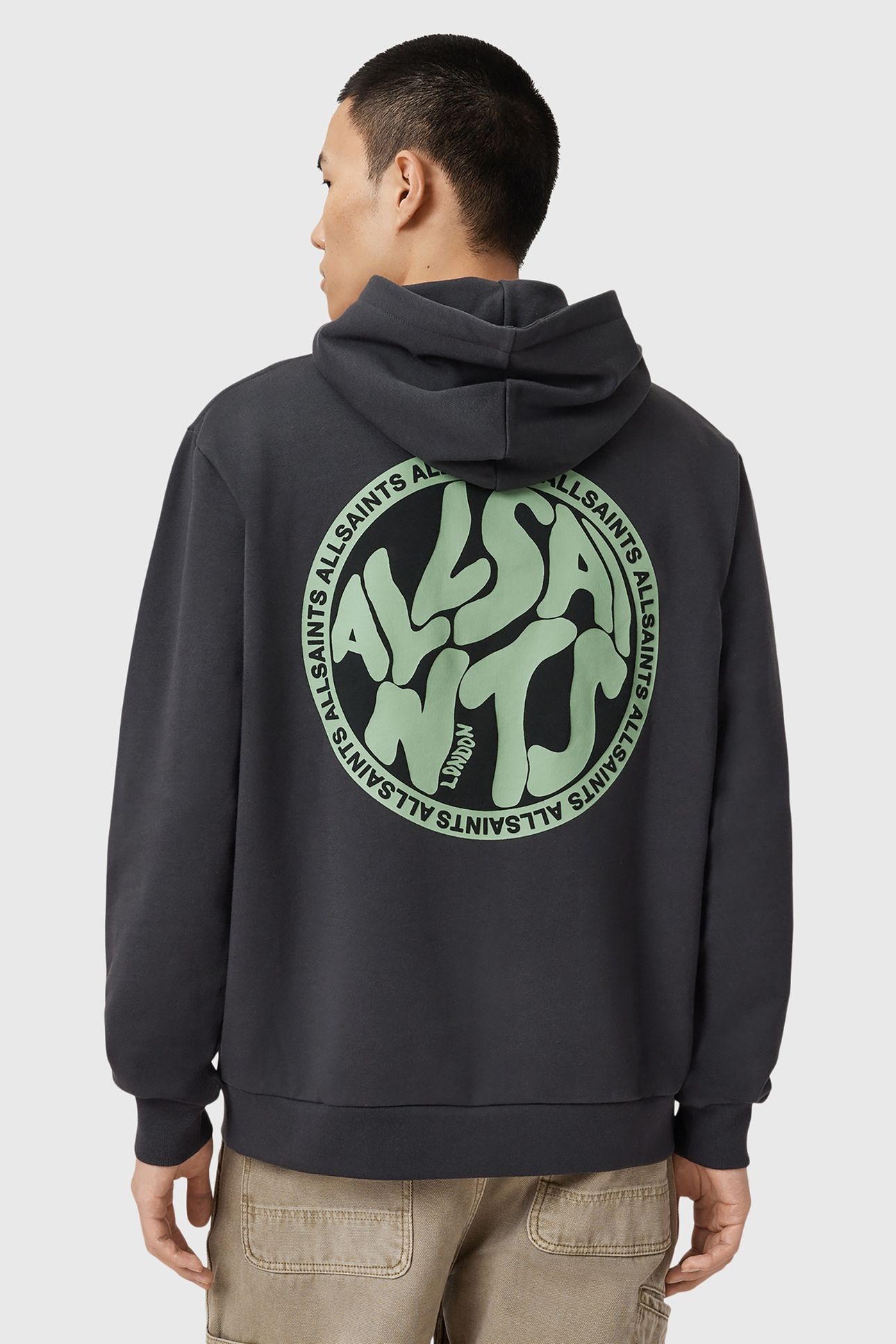 DISTORTION OTH HOODY WASHED BLACK/GREEN 6