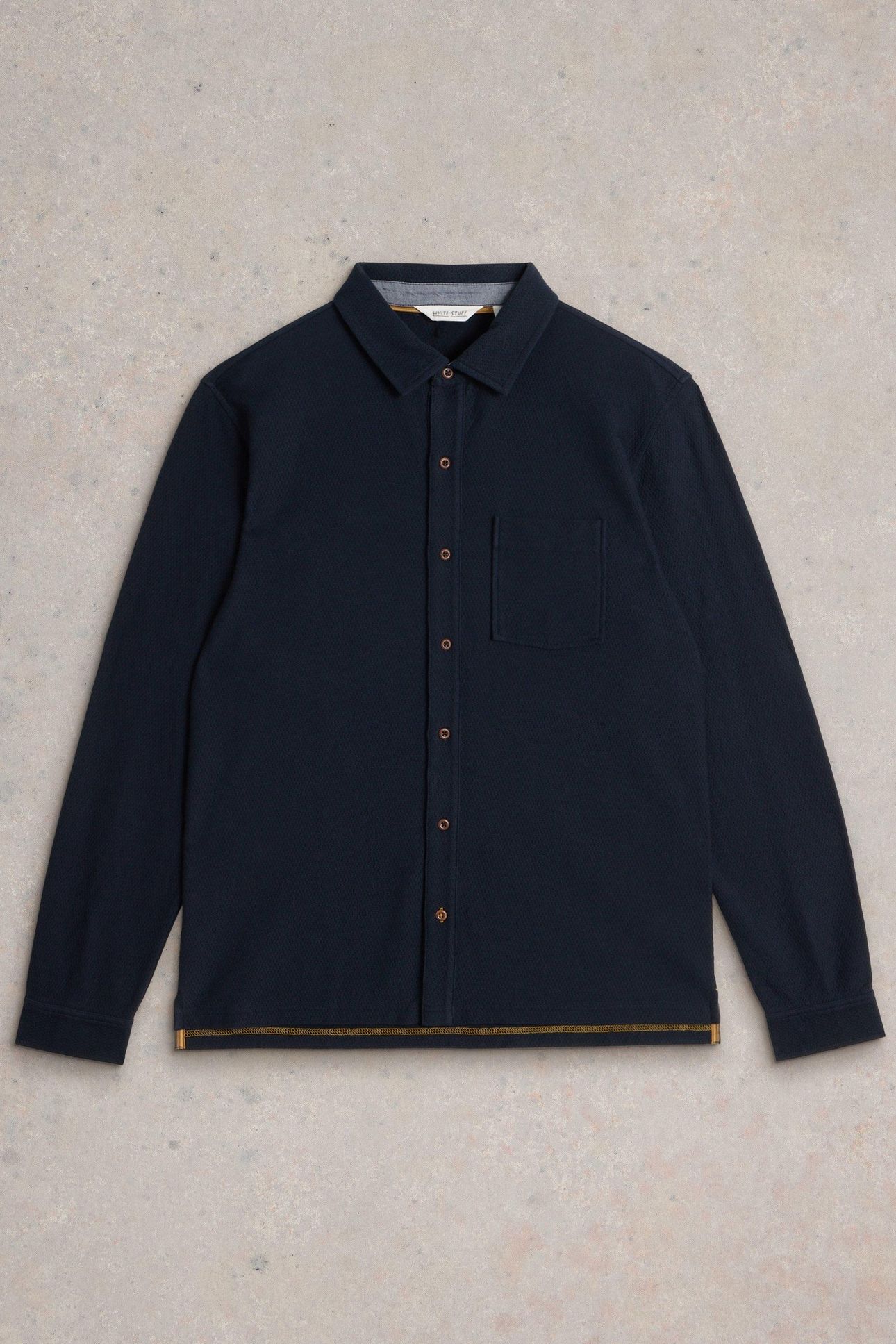 TEXTURED JERSEY SHIRT DARK NAVY 4