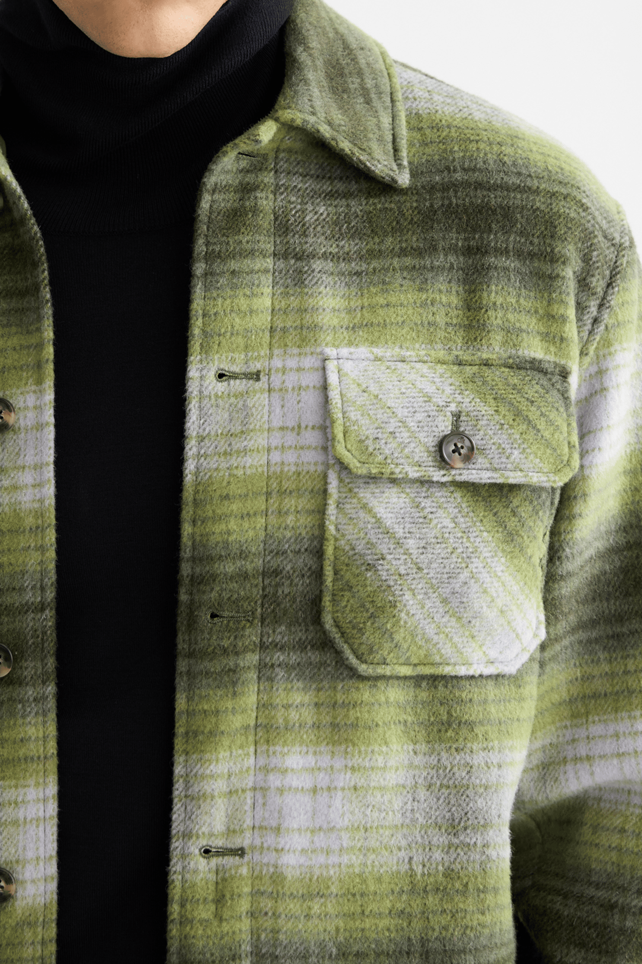 CHECK OVERSHIRT THYME / CALLA GREEN CHECK 6