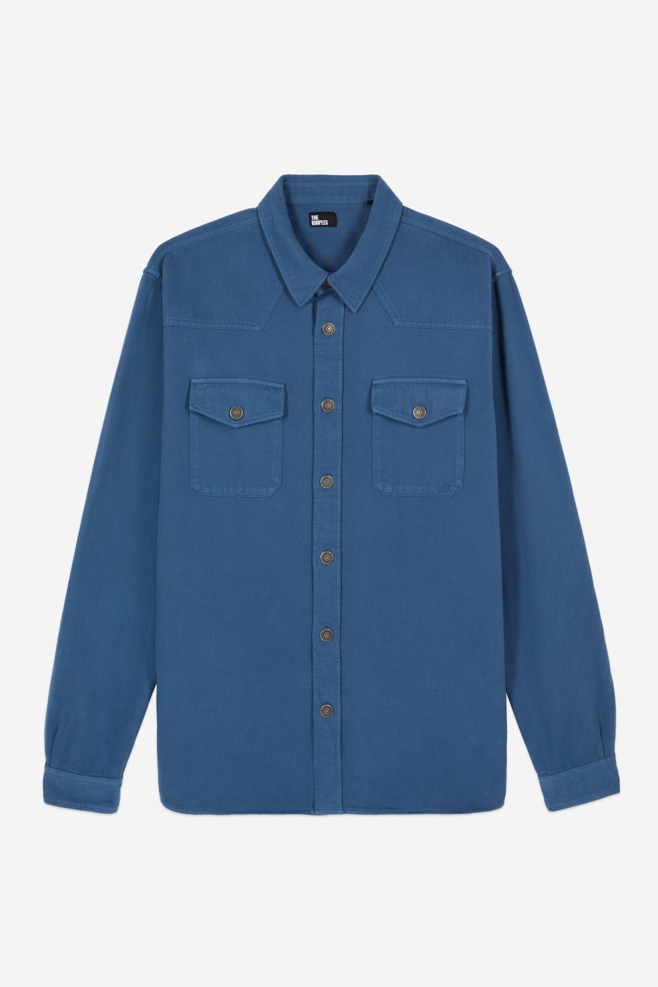 CASUAL LINEN COTTON SHIRT MIDDLE NAVY 5