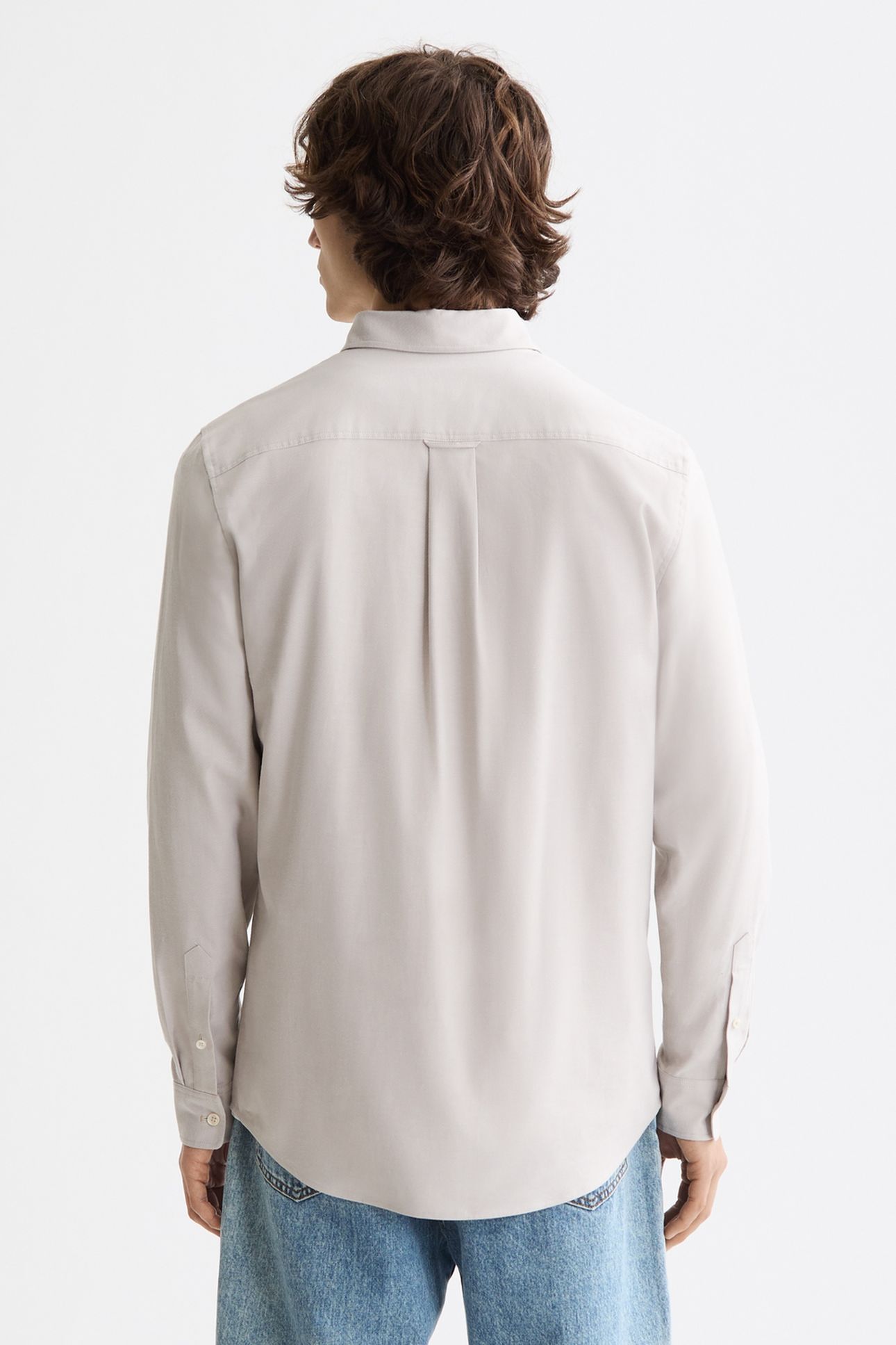 SEASONAL CORE - SOLID REGULAR-FIT OXFORD SHIRT PLAZA TAUPE 3