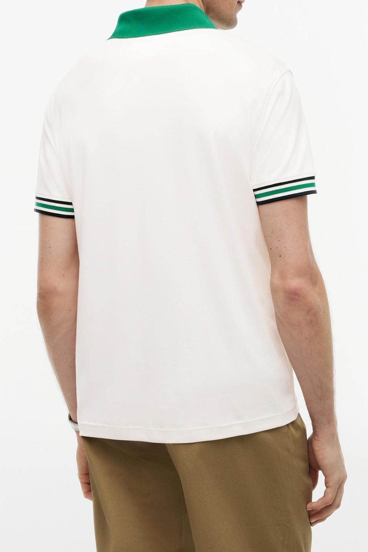 V NECK PIQUE RELAXED IVORY PETAL 3