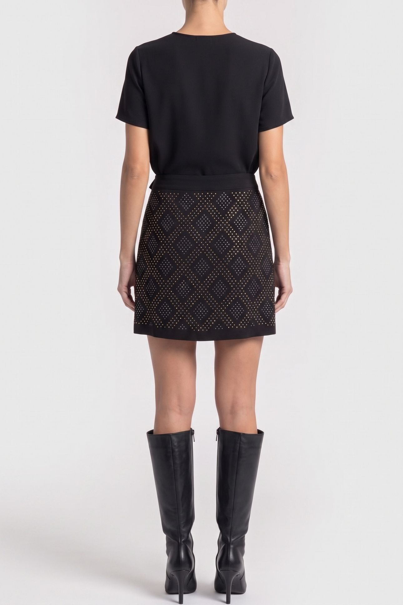 SHORT TIED SKIRT BLACK 2