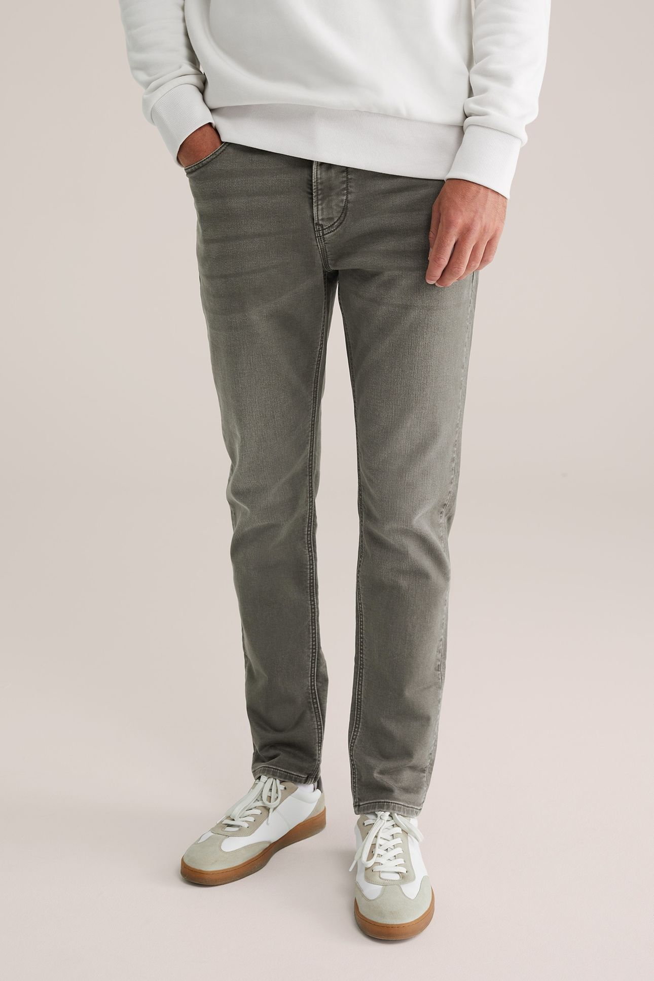 5-POCKET MID WAIST ARMY GREEN 1