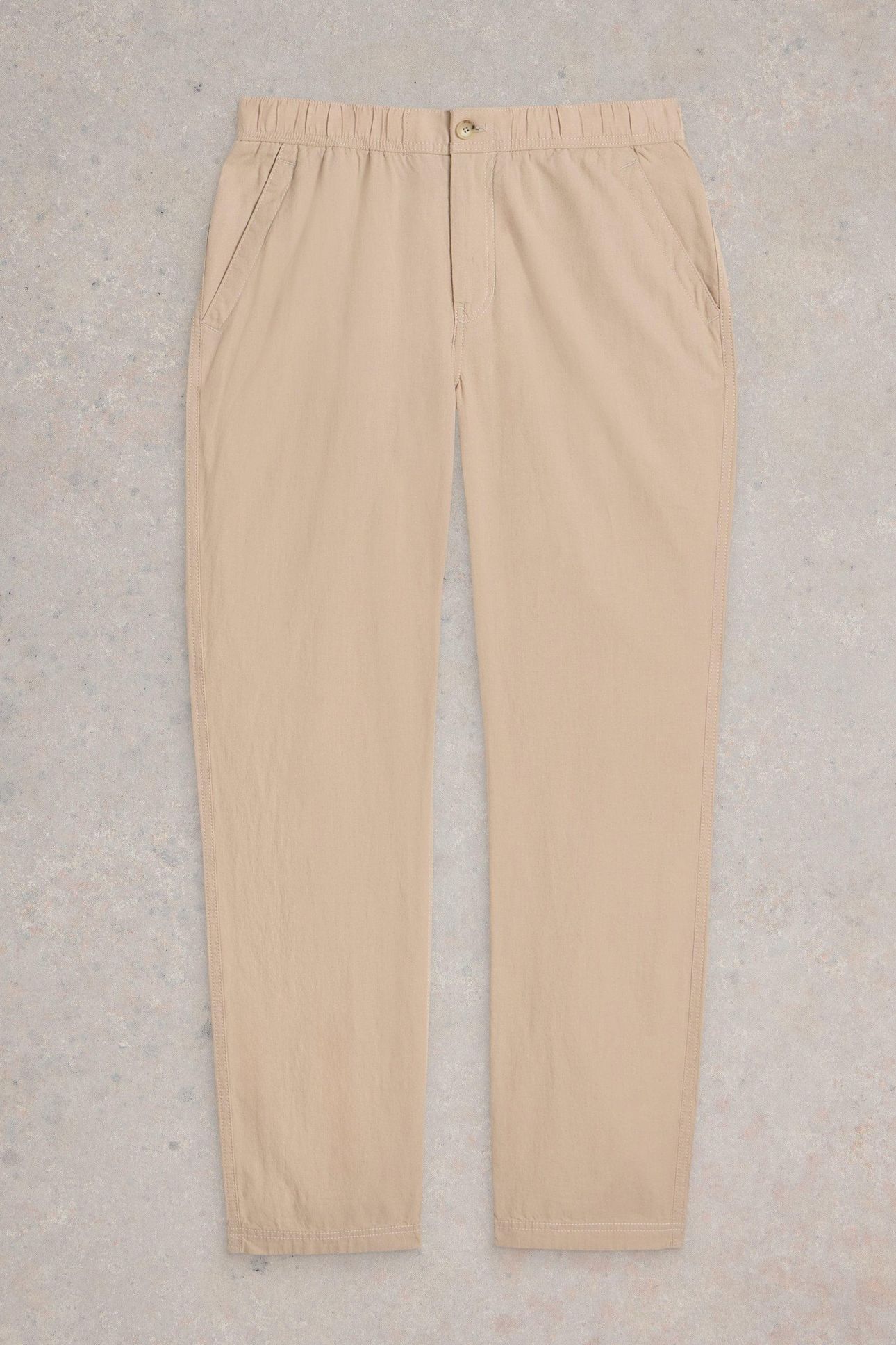 DRAWSTRING LINEN BLEND TROUSER LIGHT NATURAL 3
