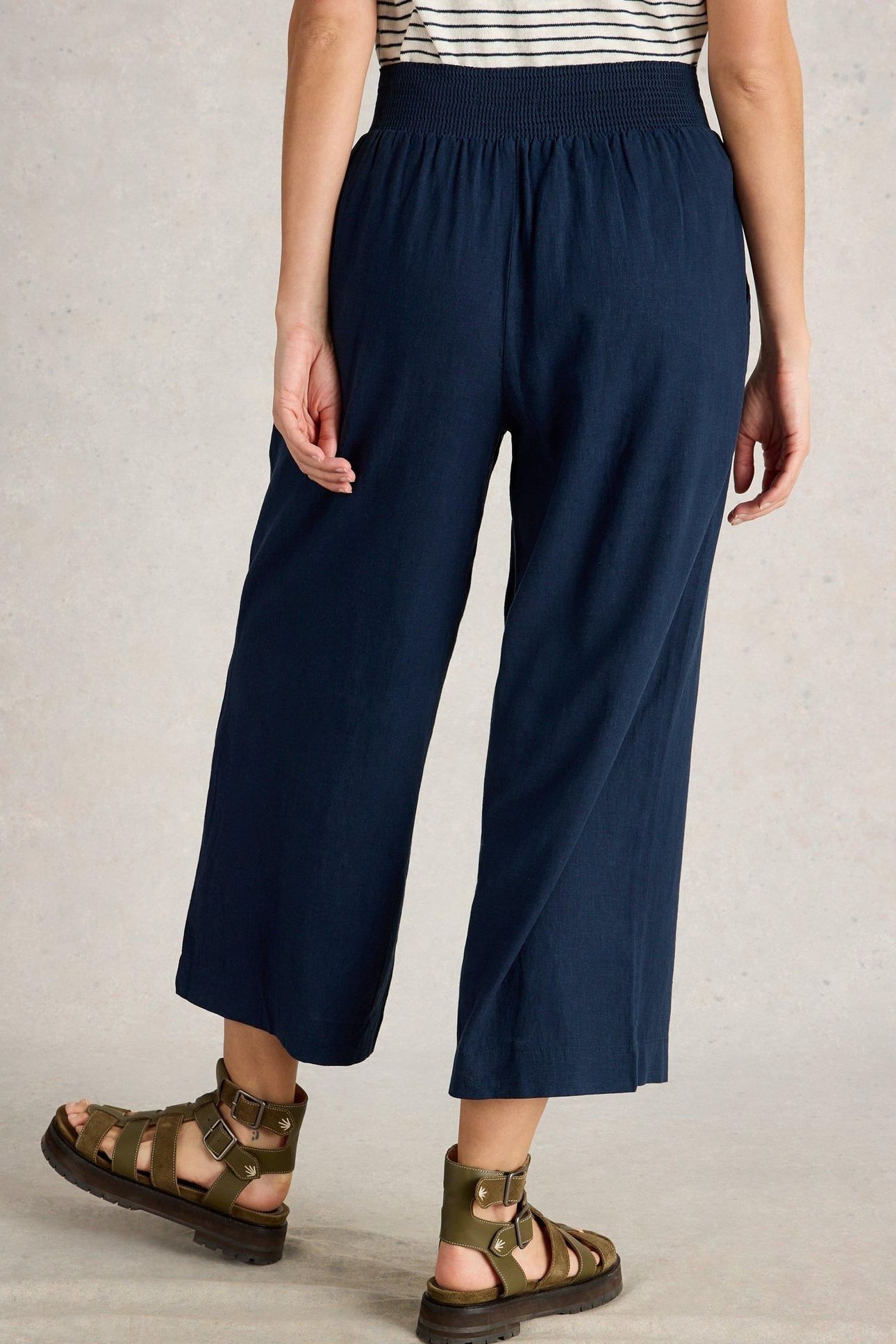 SHELLY LINEN BLEND CULOTTE DARK NAVY 3
