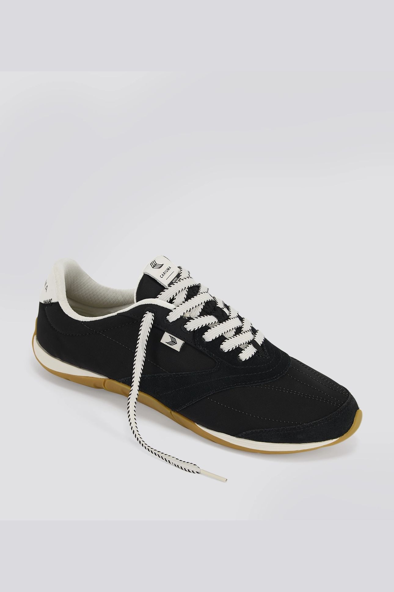 SUTAI NYLON AND SUEDE GUM BLACK 2