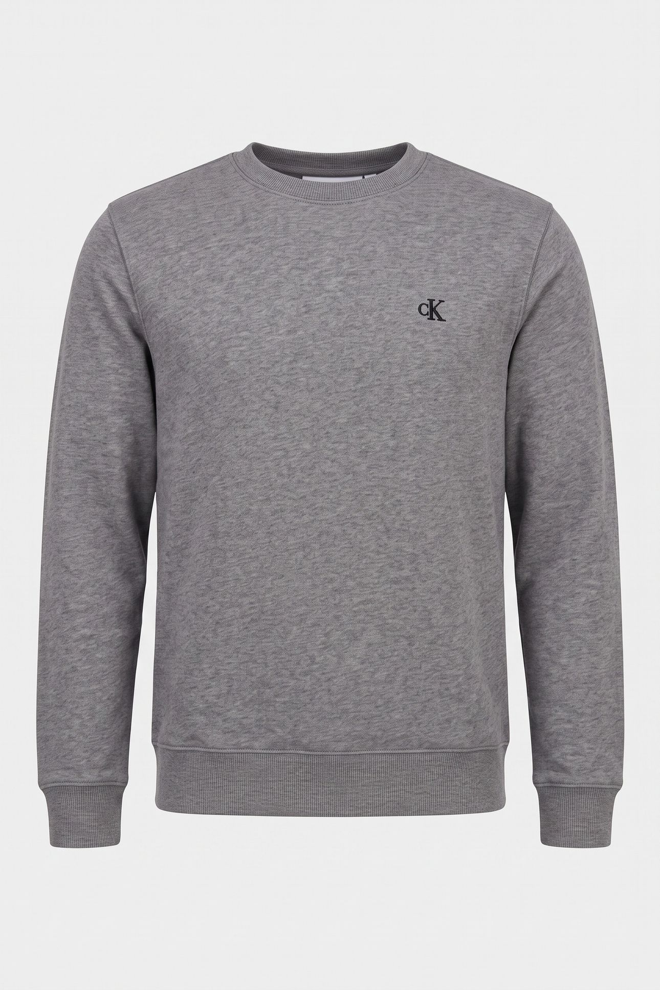 LONG SLEEVE CLASSIC 350GSM TERRY MONOGRAM GREY HEATHER 3