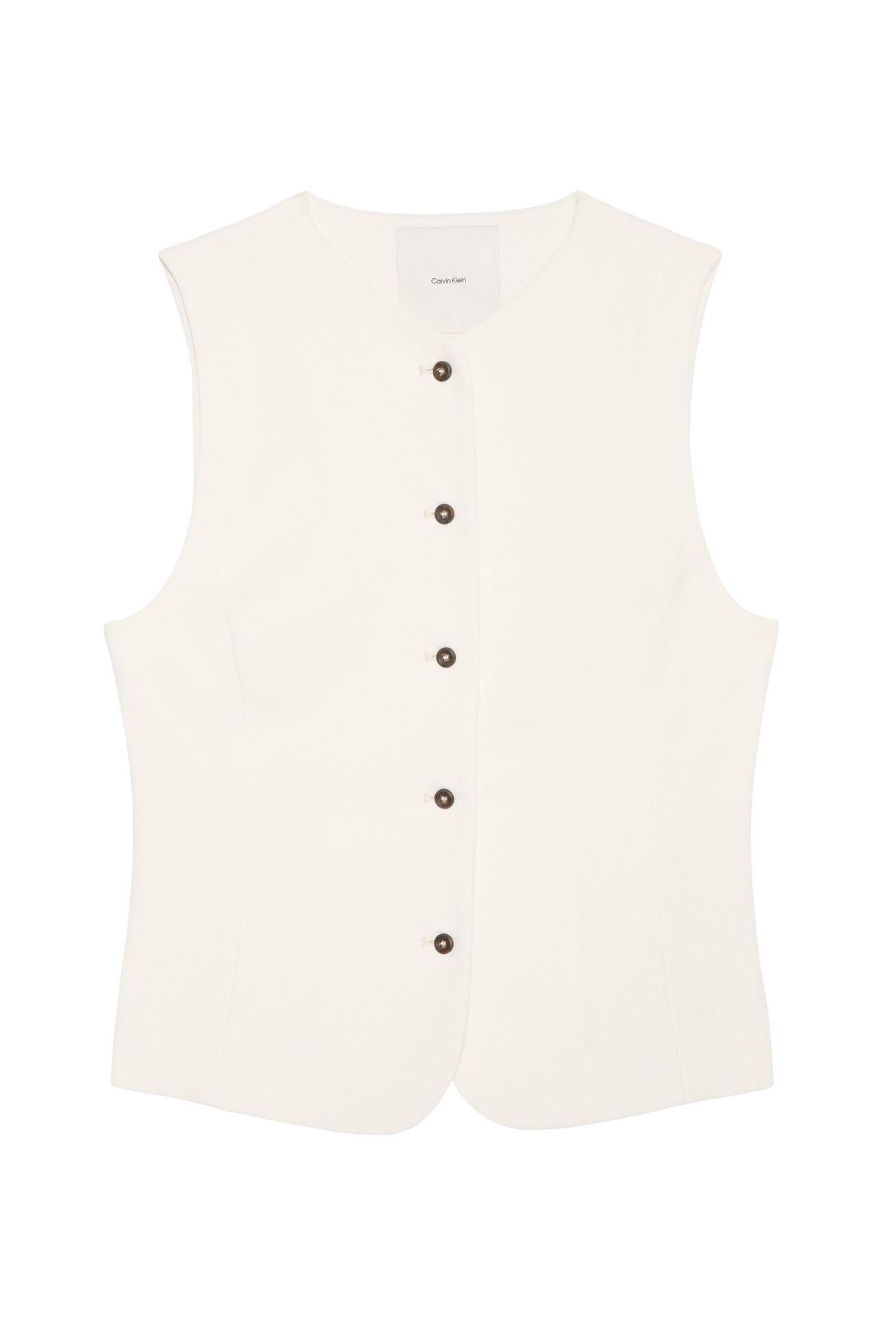 STRETCH CREPE VEST TOFU 4