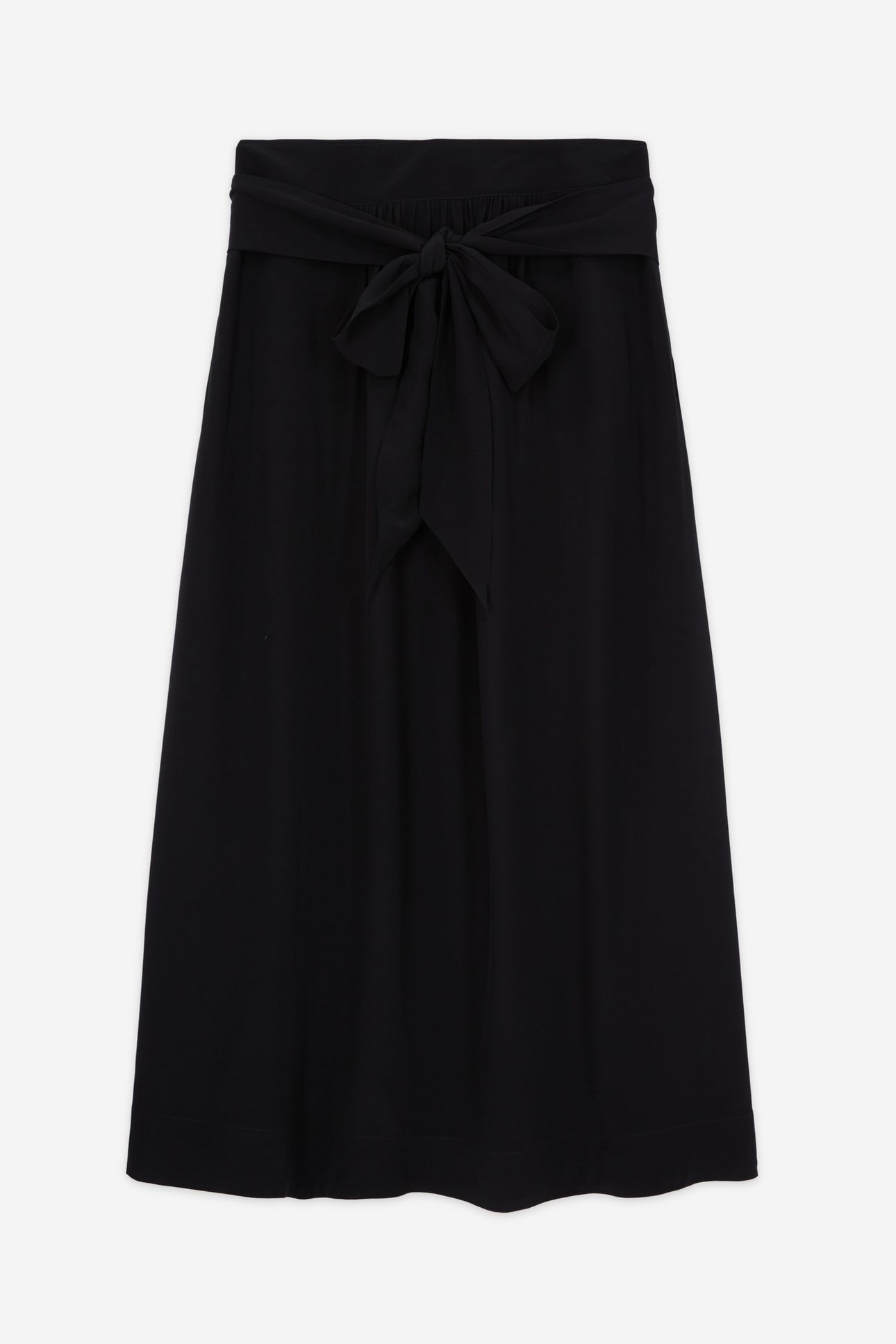 LONG TIED SKIRT BLACK 5