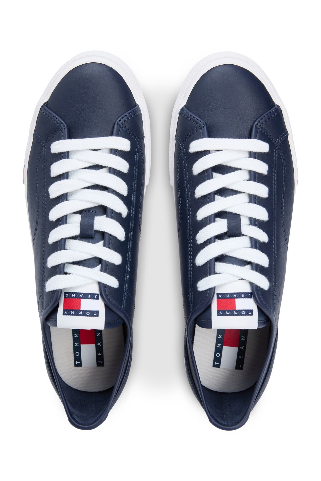 ARCHIVE FLAG STRIPE LEATHER TRAINERS DARK NIGHT NAVY 5