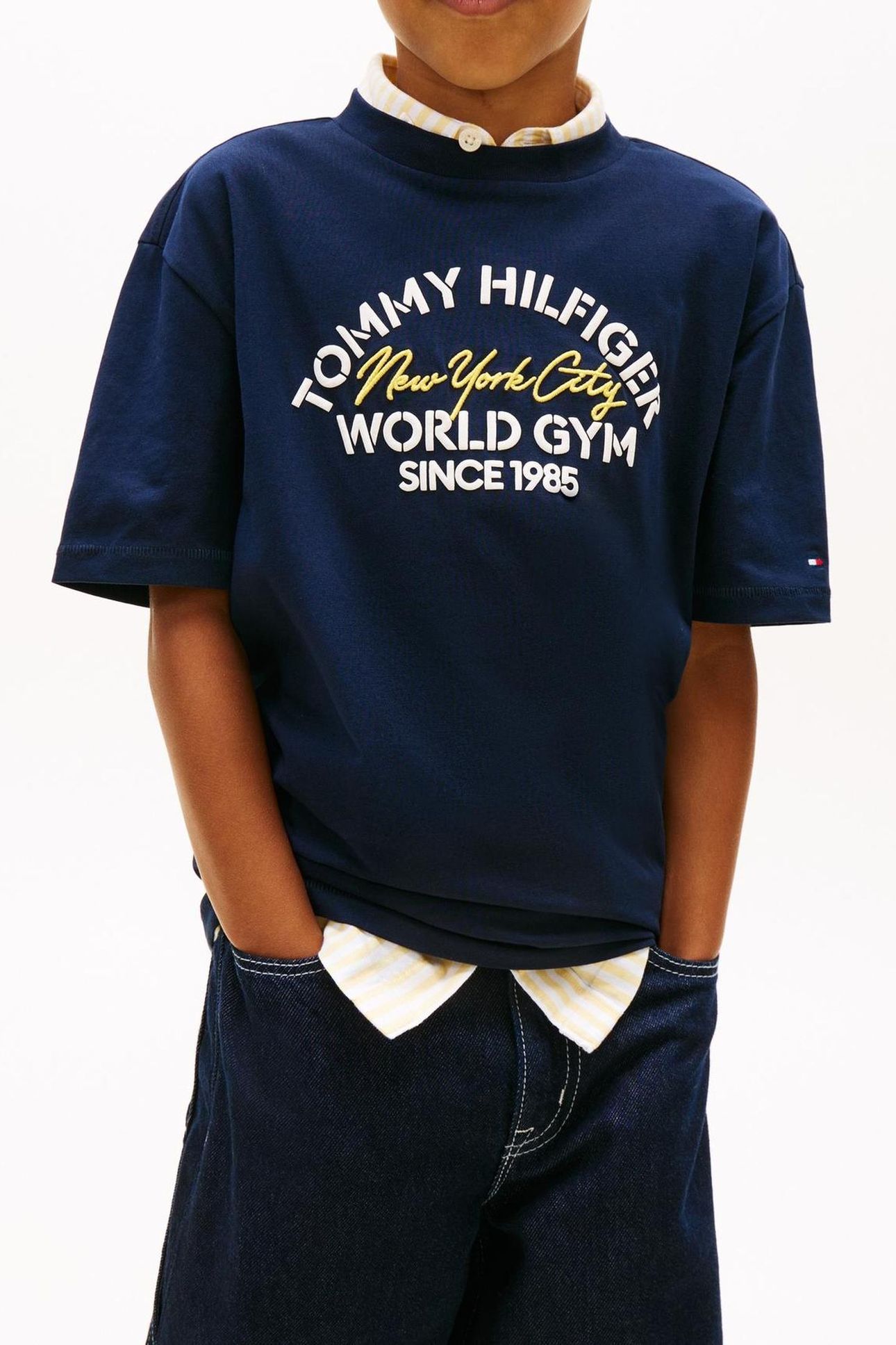 BOYS TOMMY HILFIGER NYC TEE DARK NIGHT NAVY 1