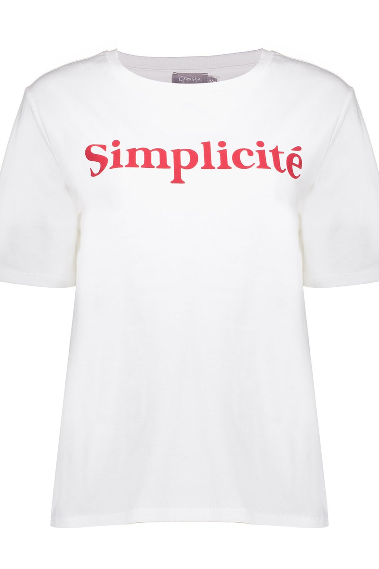 T-SHIRT SIMPLICITE OFF-WHITE/RED 1