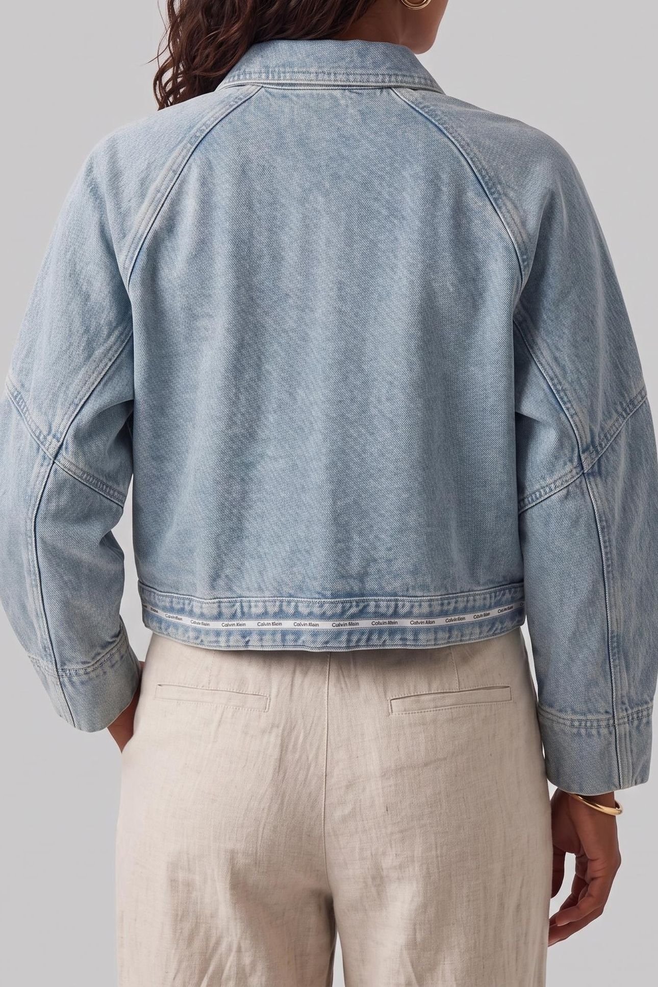 BRANDED BOXY DENIM JACKET FRESH WATER 2