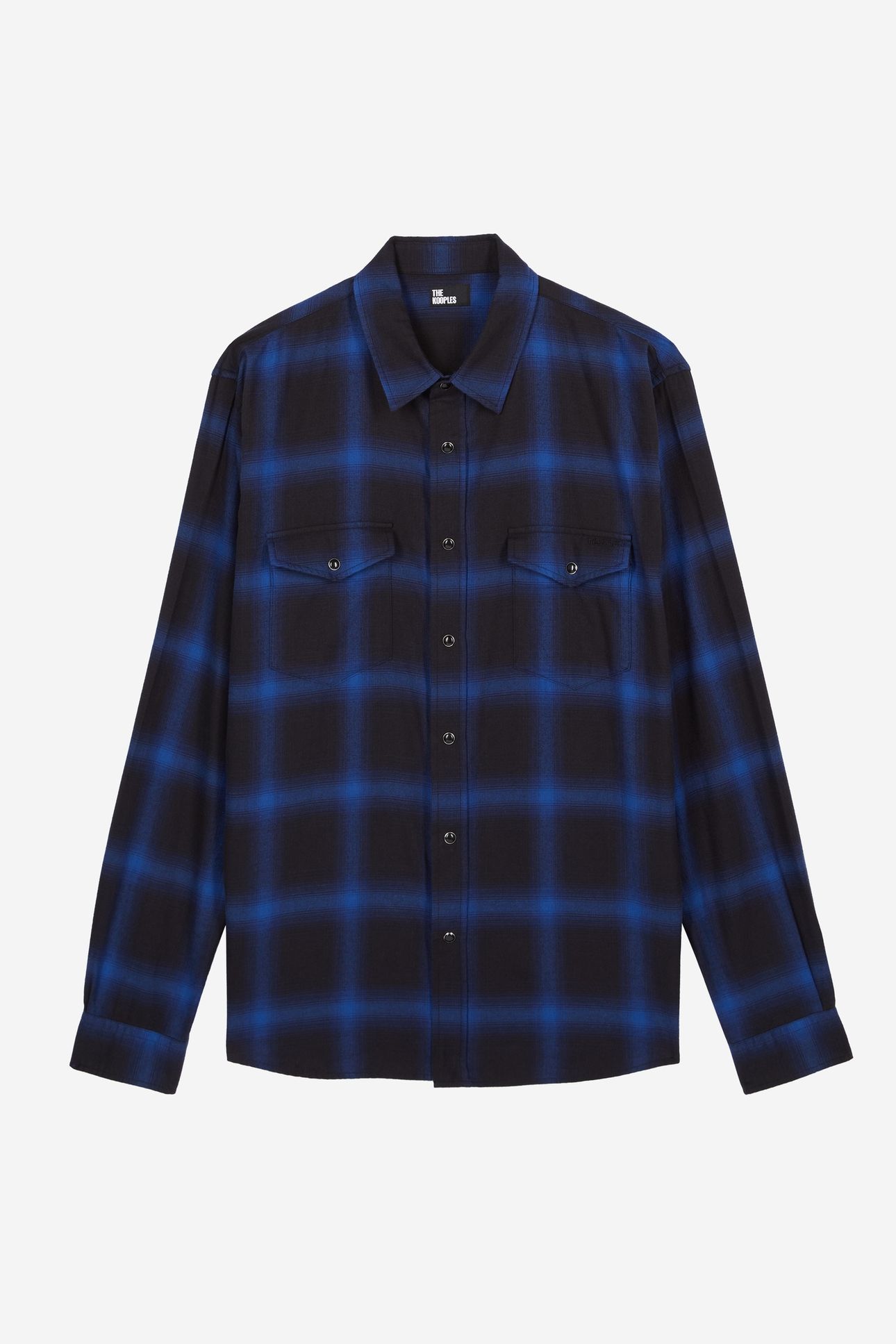 LONG-SLEEVED CHECKED SHIRT BLUE BLACK 5