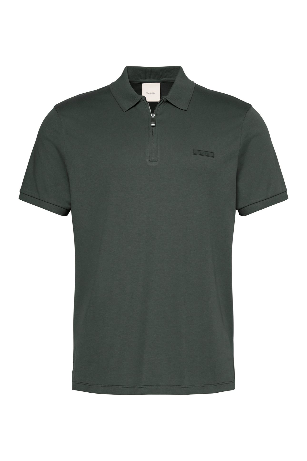 SS SLIM SUPIMA ZIP POLO DARK SLATE 3