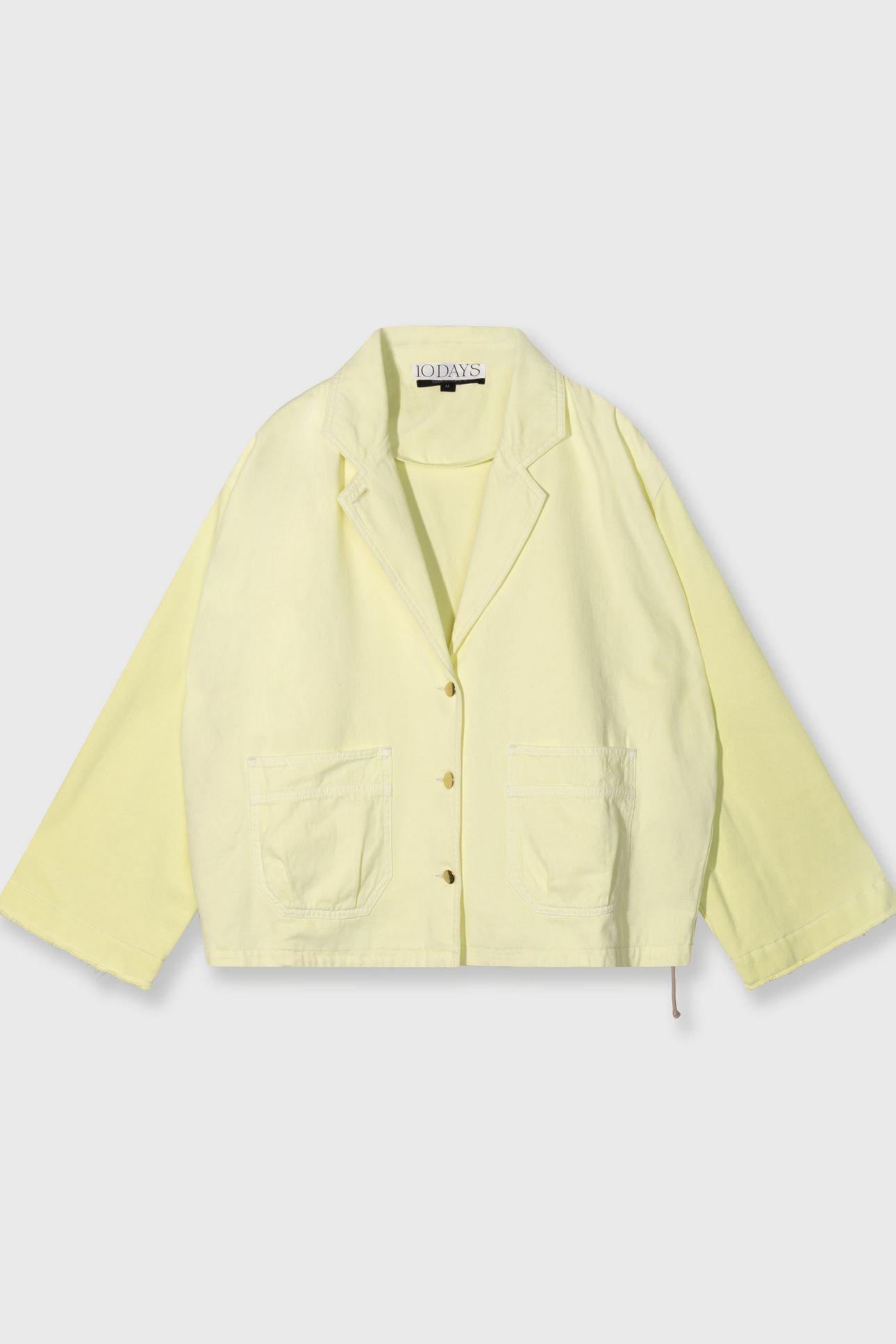BOXY JACKET TWILL PASTEL YELLOW 5