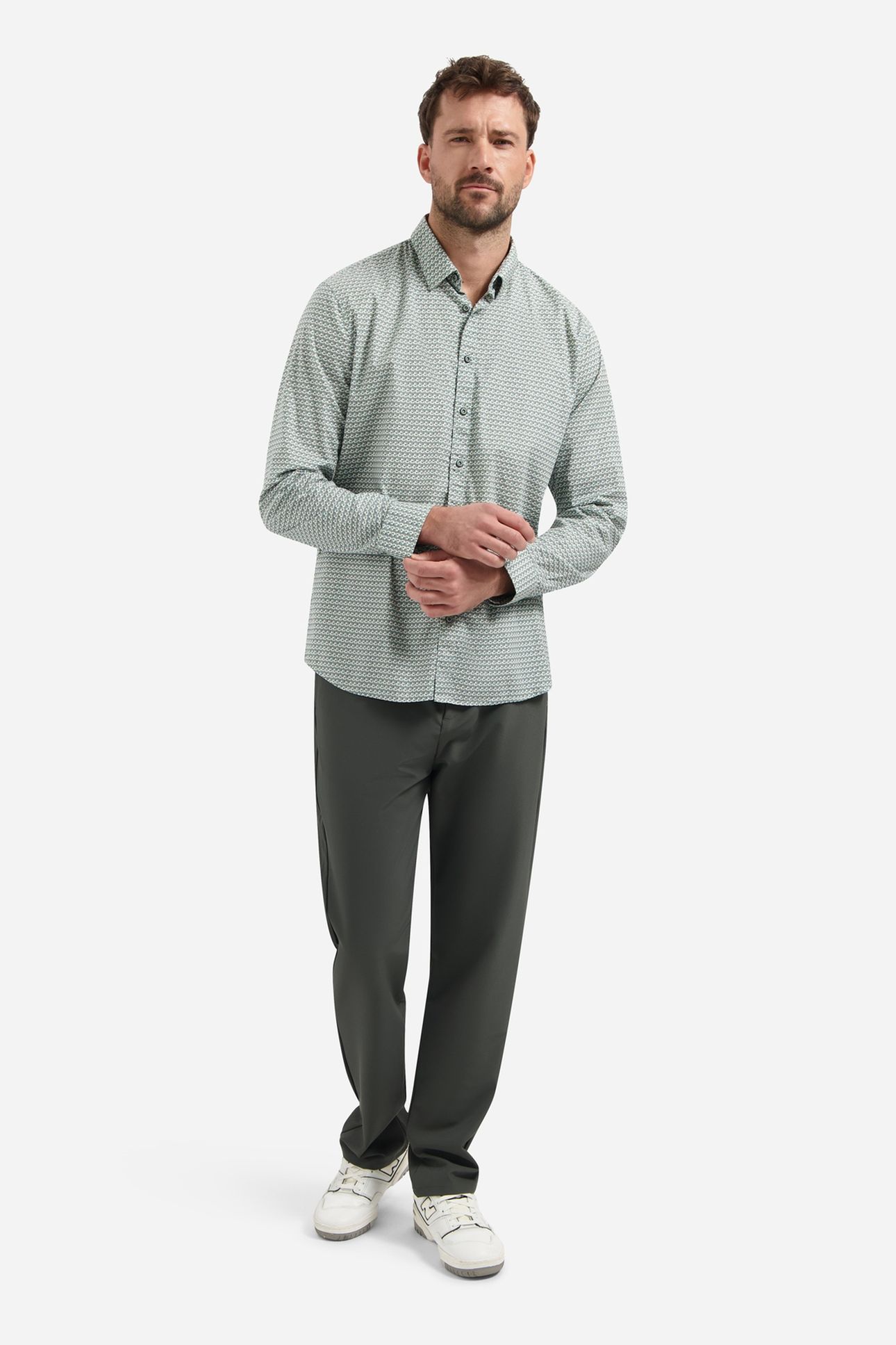 SHIRT STRETCH ALLOVER PRINTED SEABLUE 3