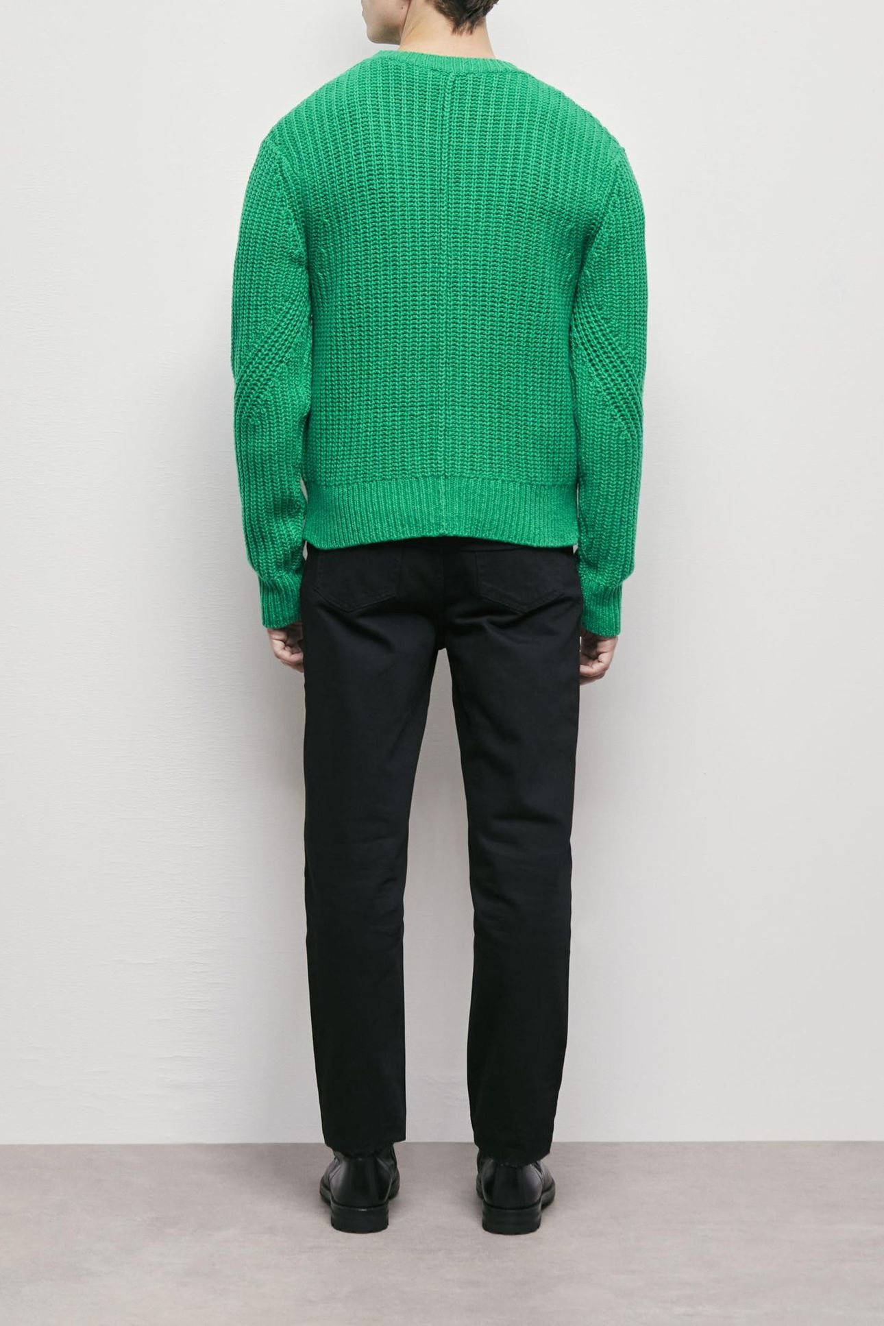 LONG-SLEEVED WOOL/NYLON SWEATER GREEN 4