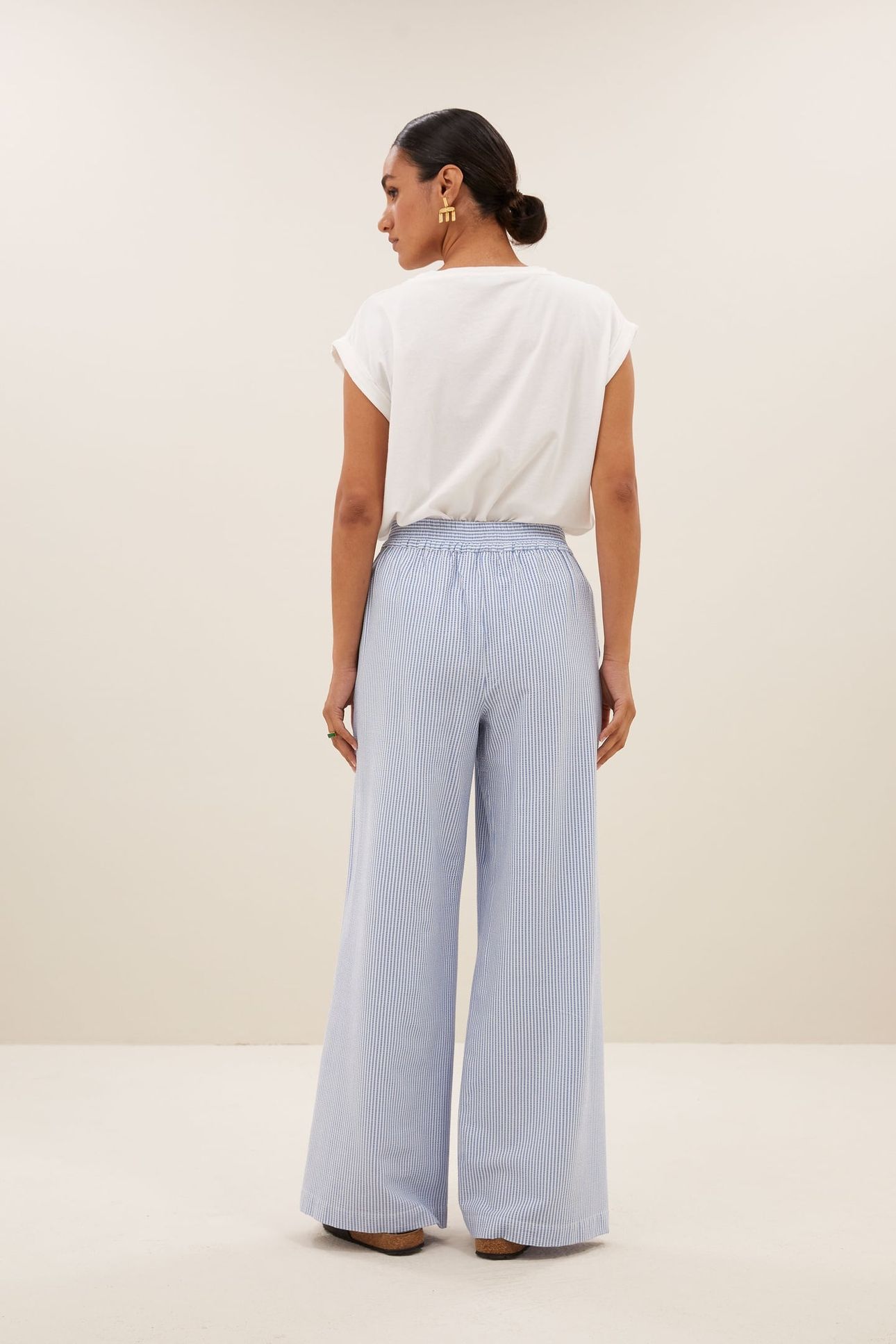 RANDY STRIPE PANTS BLUE SEER STRIPE 4