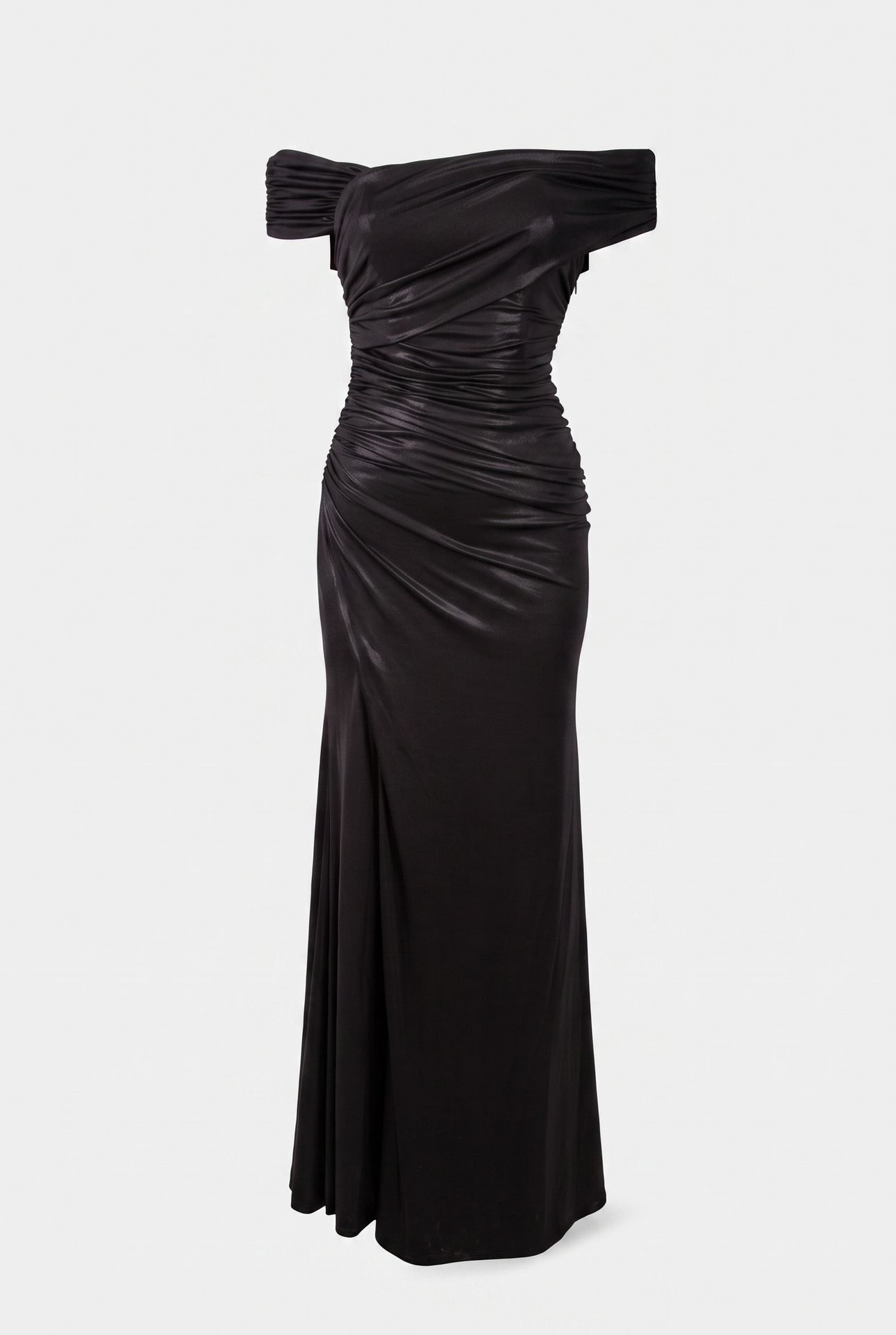 PETRA OFFSHOULDER DR SHINY BLACK 3