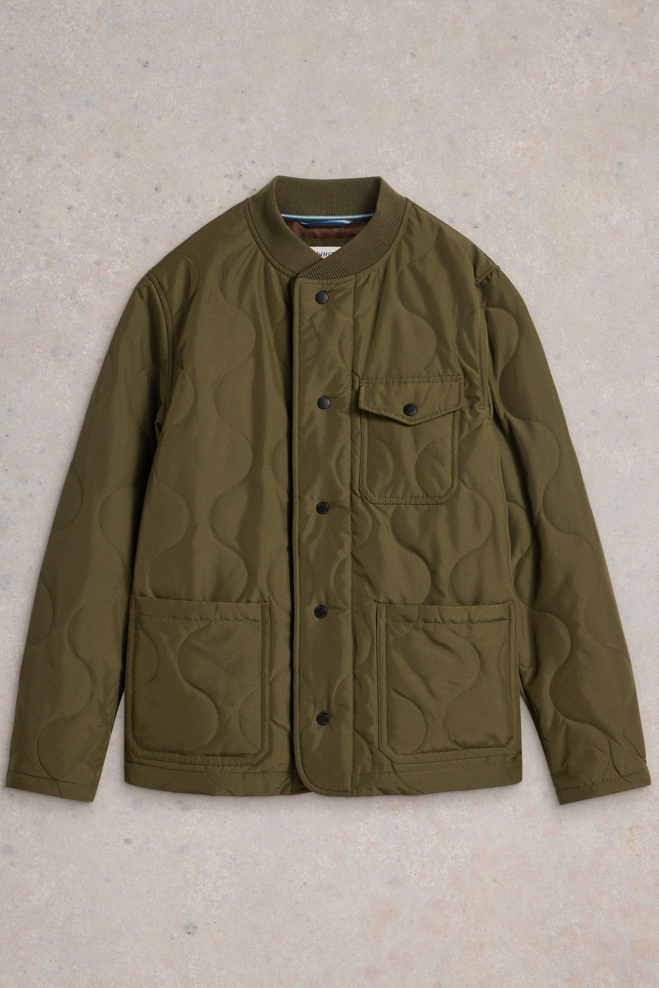 TENBY QUILTED JACKET KHAKI GREEN 4