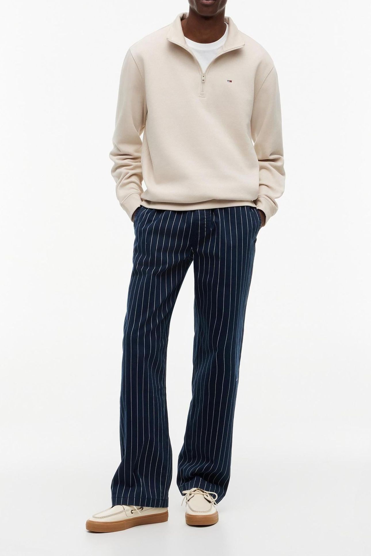 REGULAR FLEECE 1/4 ZIP CLASSIC BEIGE 1