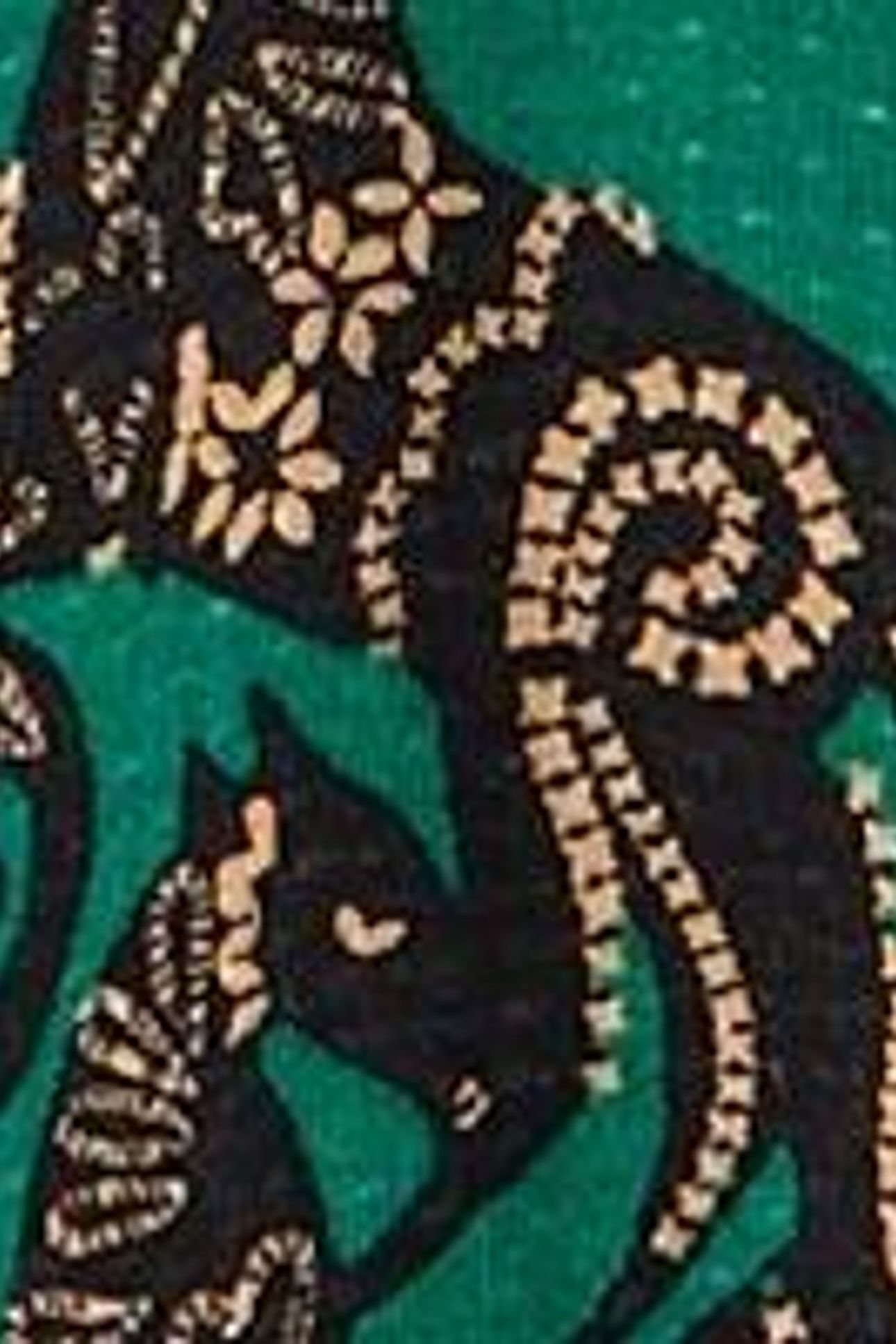 BAY PRINT LONGLINE TOP TEAL PRINT 5