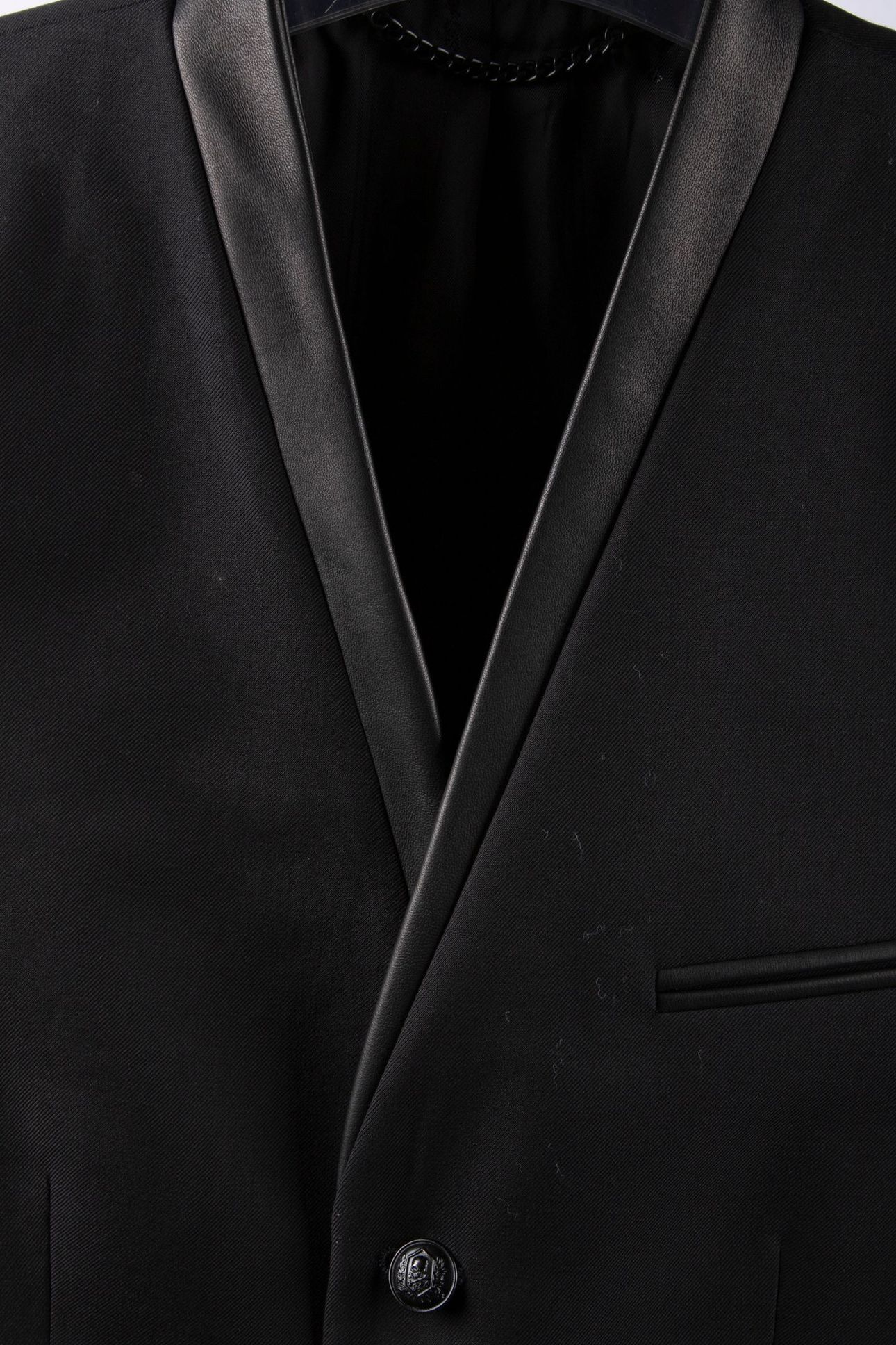 COLLARLESS SUIT JACKET BLACK 8