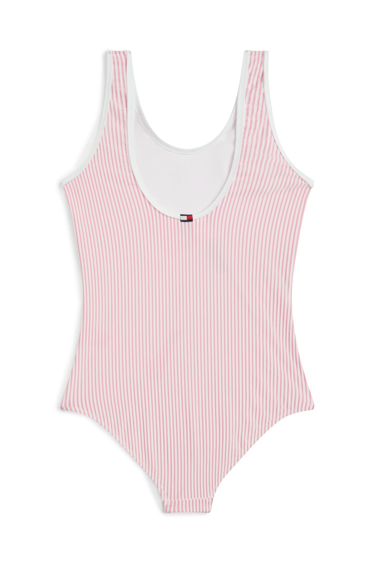 GIRLS ONE PIECE SEERSUCKER PUFFER ROSE PETAL ITHACA 2