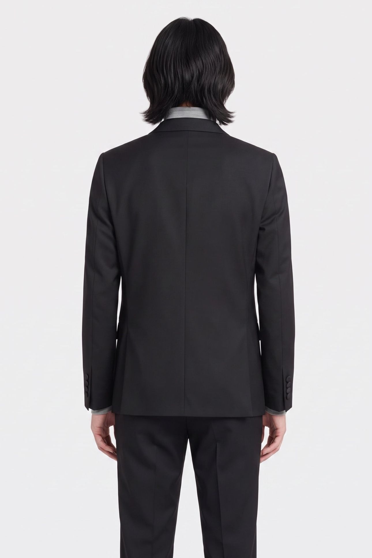 EMBROIDERED JACKET WITH LAPELS BLACK 2