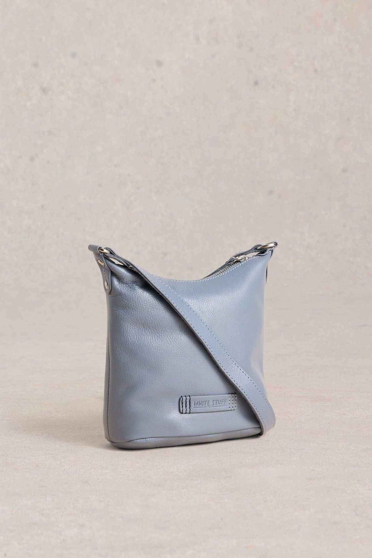 MINI FERN LEATHER CROSSBODY DUSTY BLUE 3