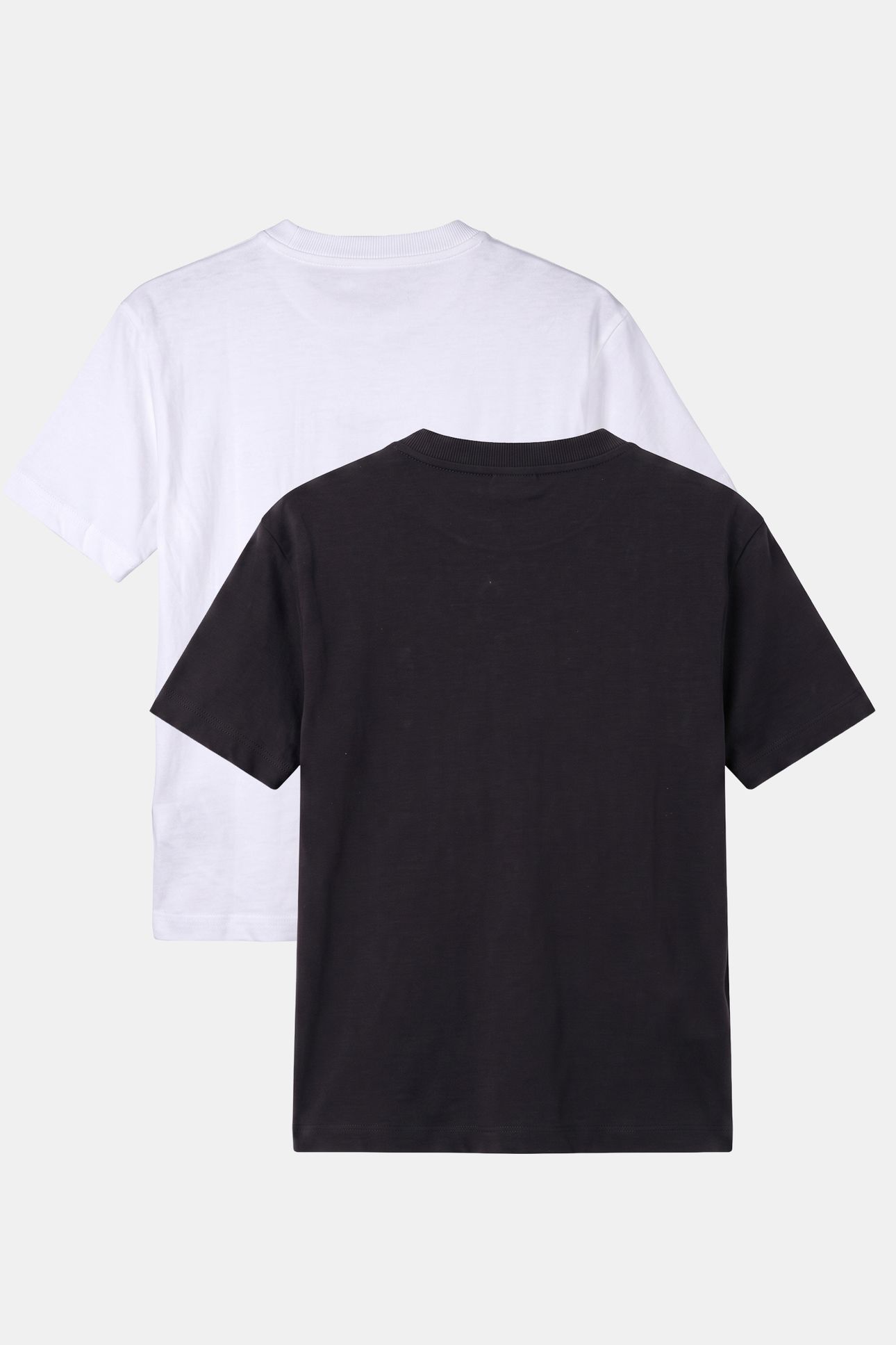 BOYS 2-PACK EMBROIDERED LOGO SHORT SLEEVE SET BRIGHT WHITE/B 2