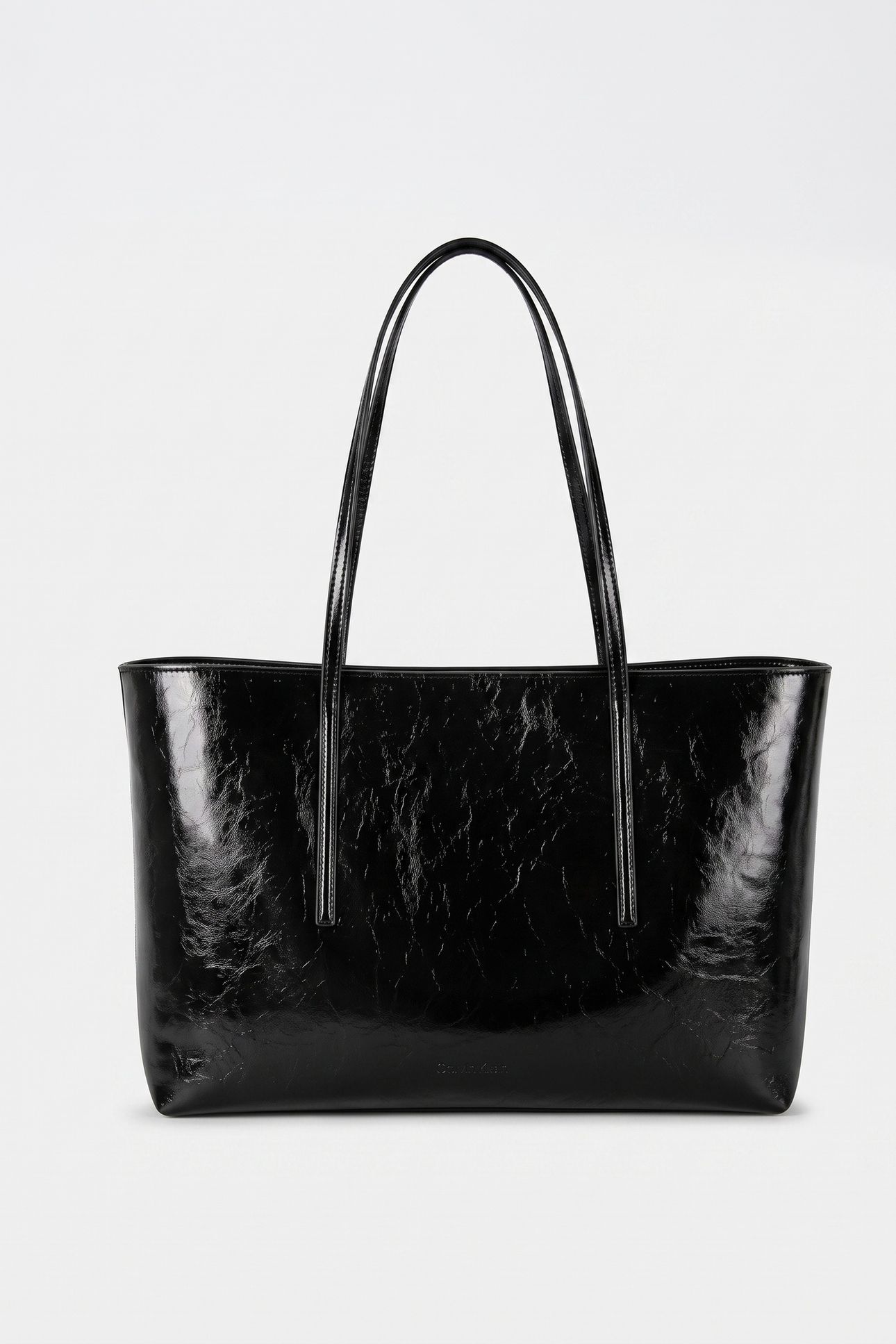 FOIL LOGO GLOSSY TOTE BAG BLACK 3