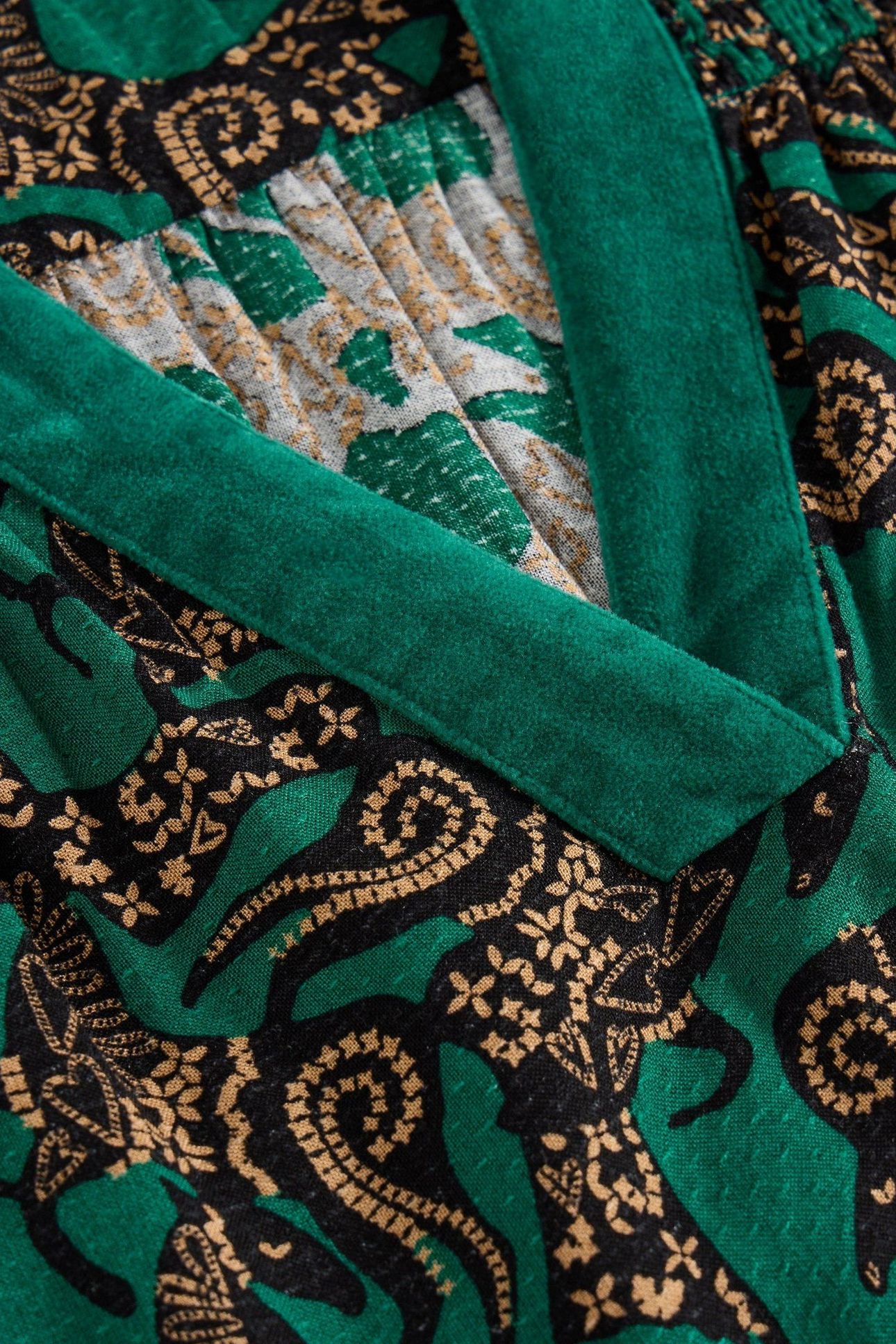 BAY PRINT LONGLINE TOP TEAL PRINT 6
