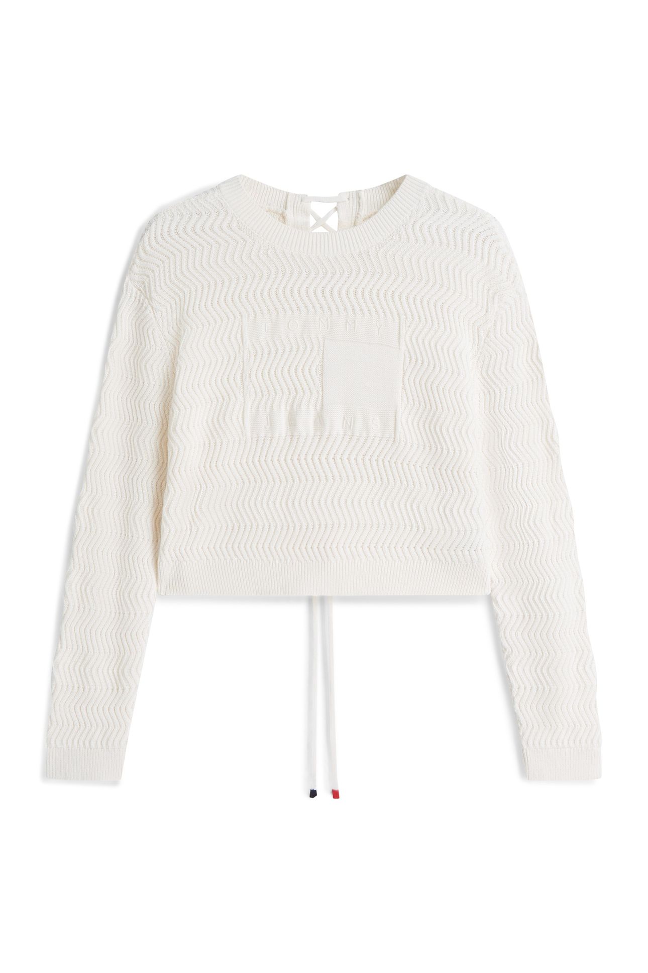 TEXTURED FLAG SWEATER ANCIENT WHITE 4