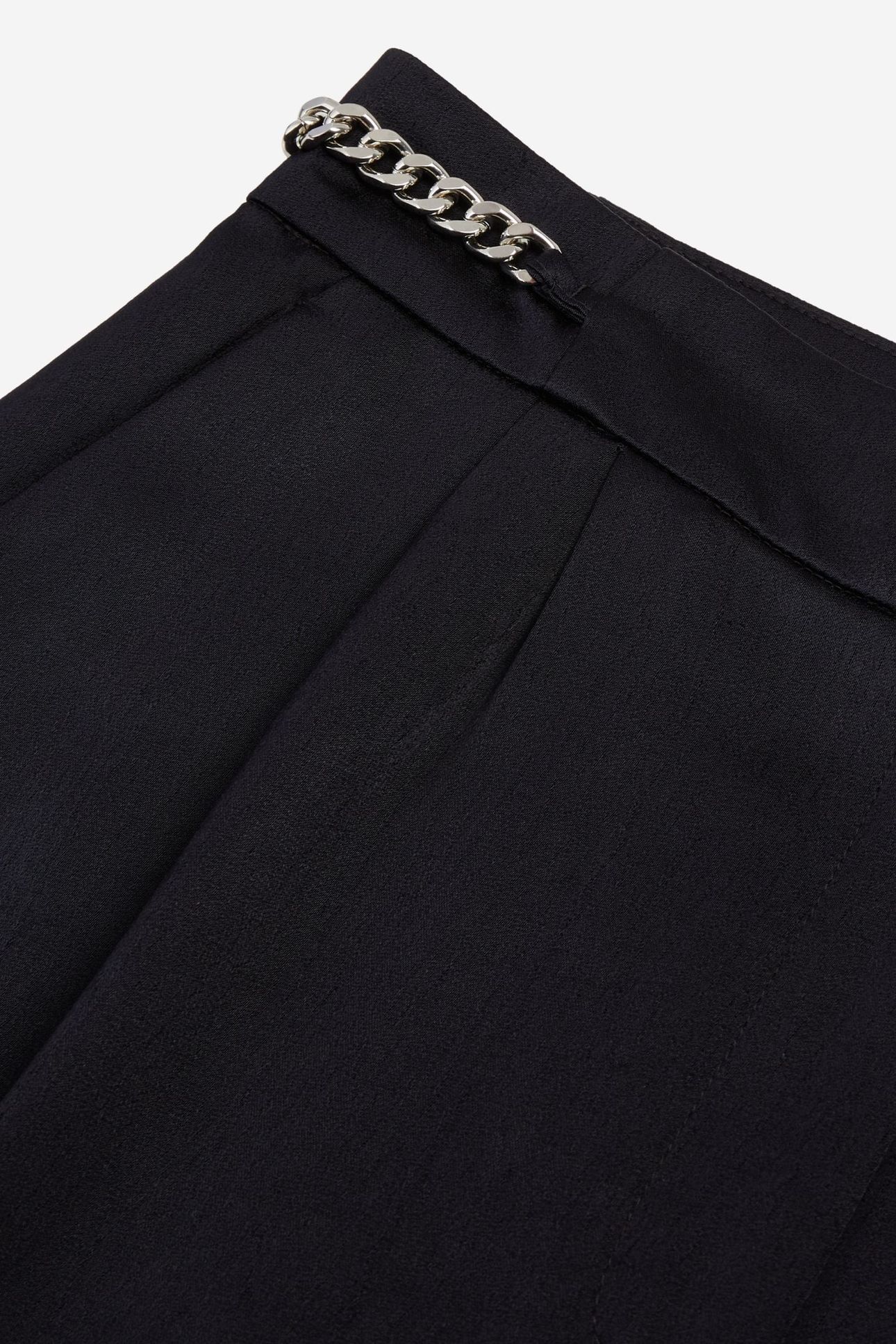 FLUID PLEATED TROUSERS WITH CHAIN NAVY 5