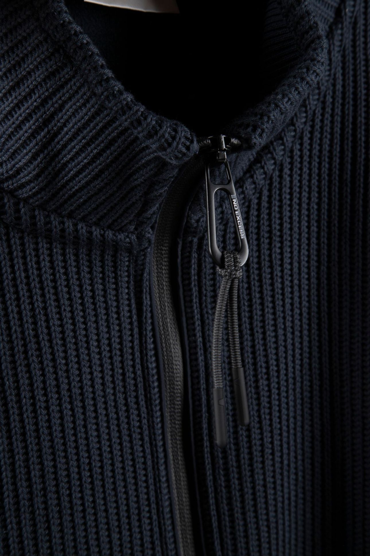 SWEATER FULL ZIP STAND UP COLLAR BONDED KNIT NIGHT 4