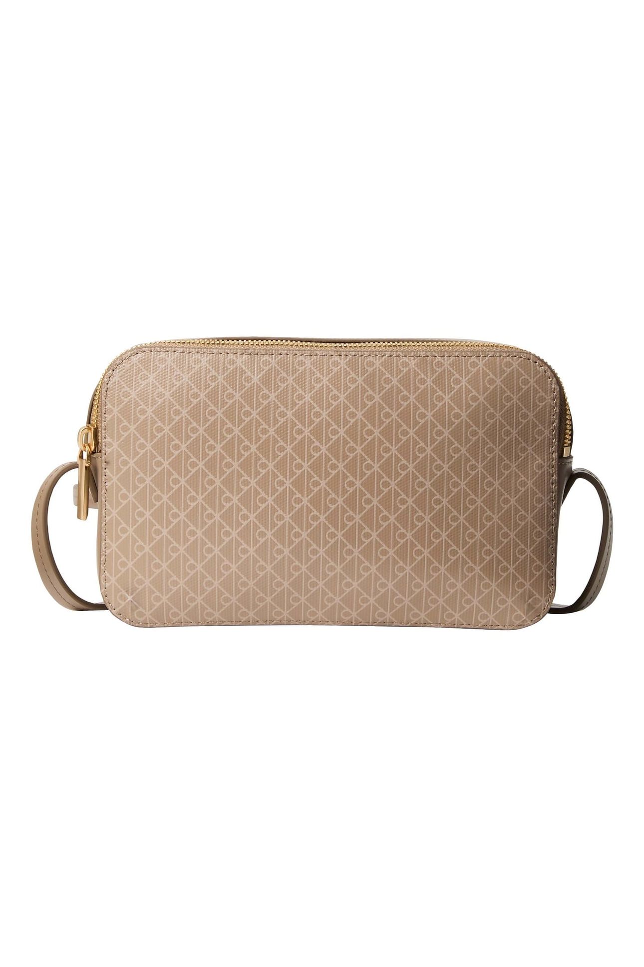 EMBLEM ALL-OVER PRINT ELONGATED BAG DESERT TAUPE 1