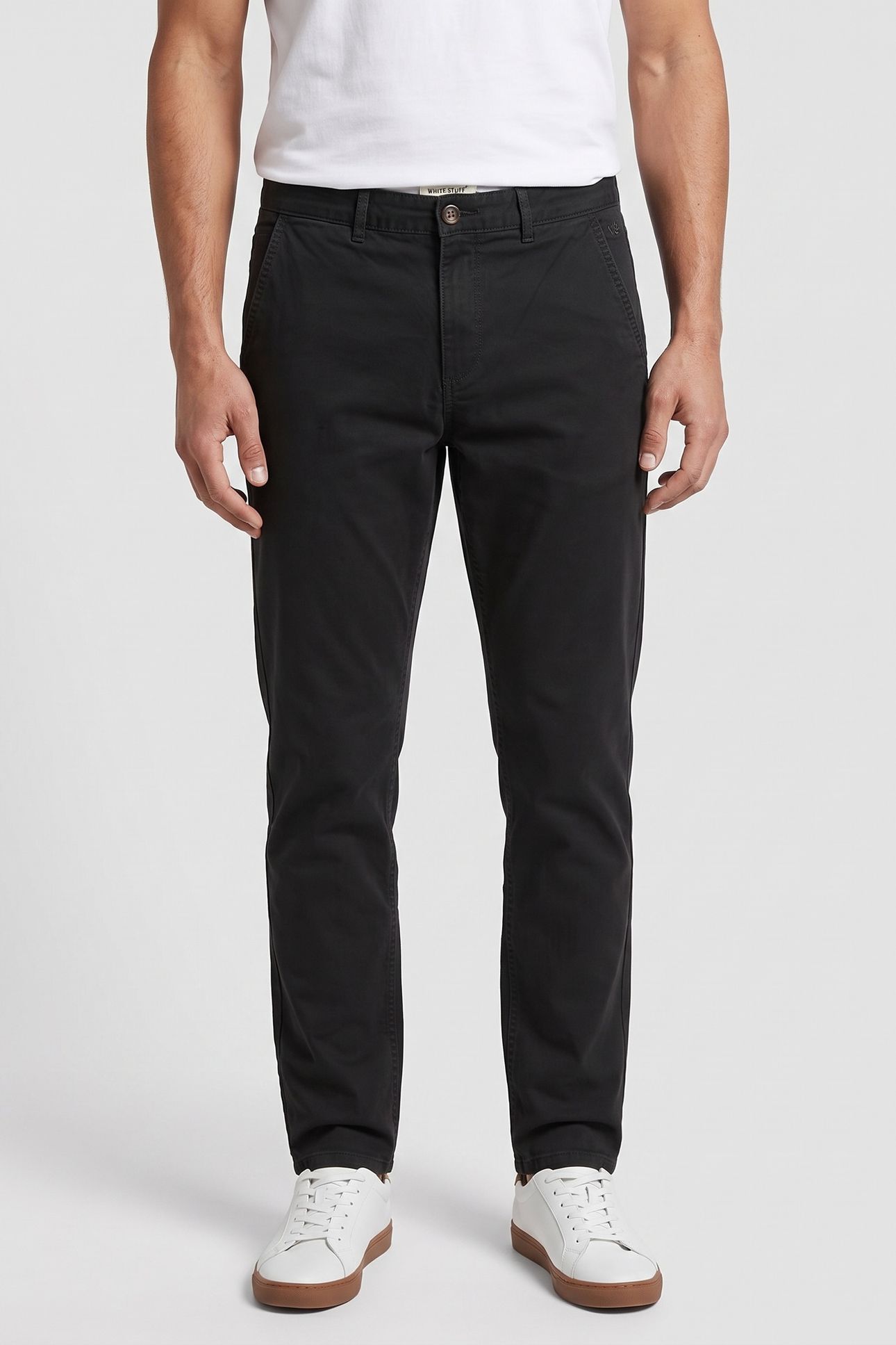 ELM CHINO TROUSER PURE BLACK 1