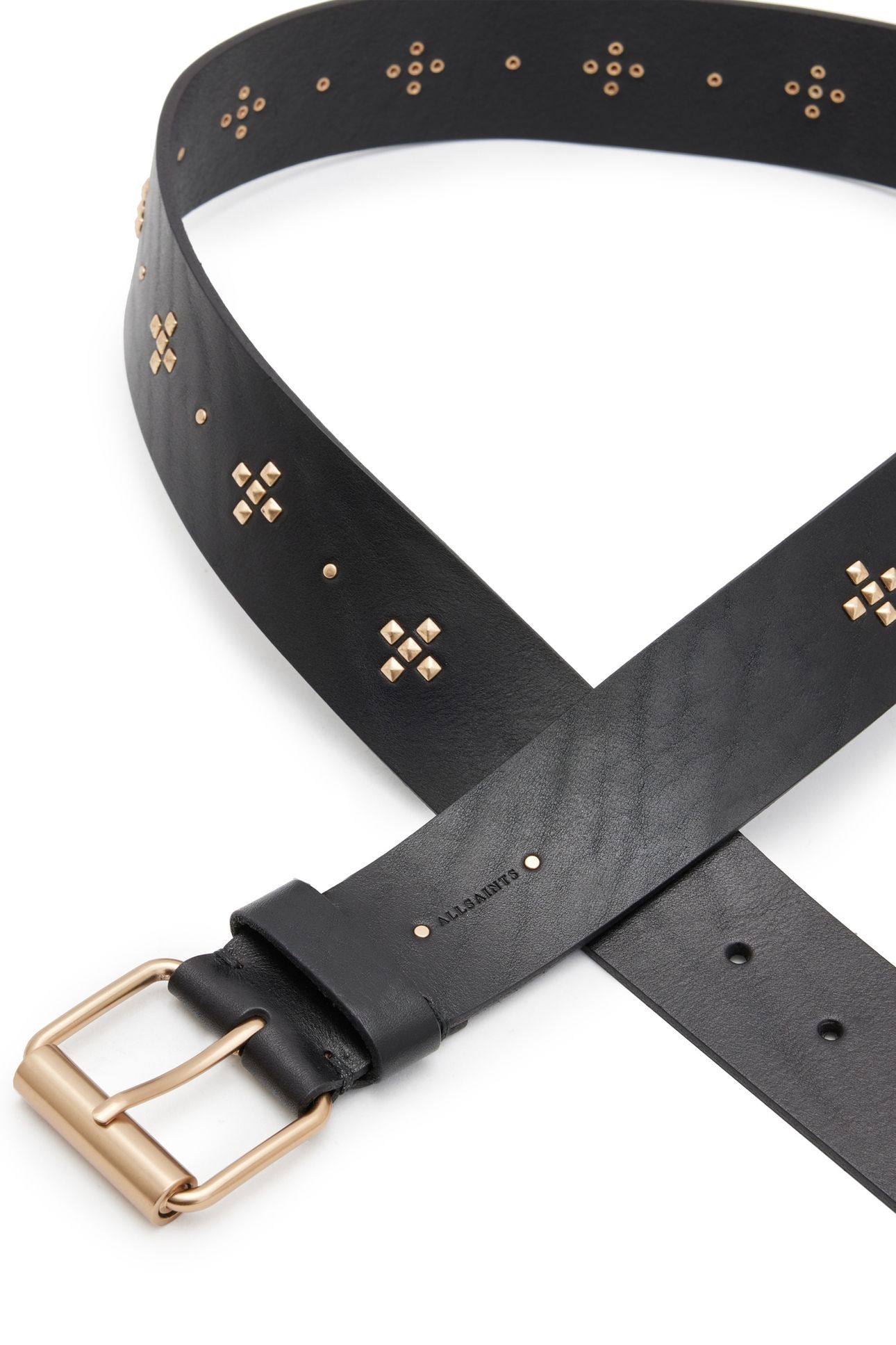 NOVA STUD BELT BLACK/WARM BRASS 2