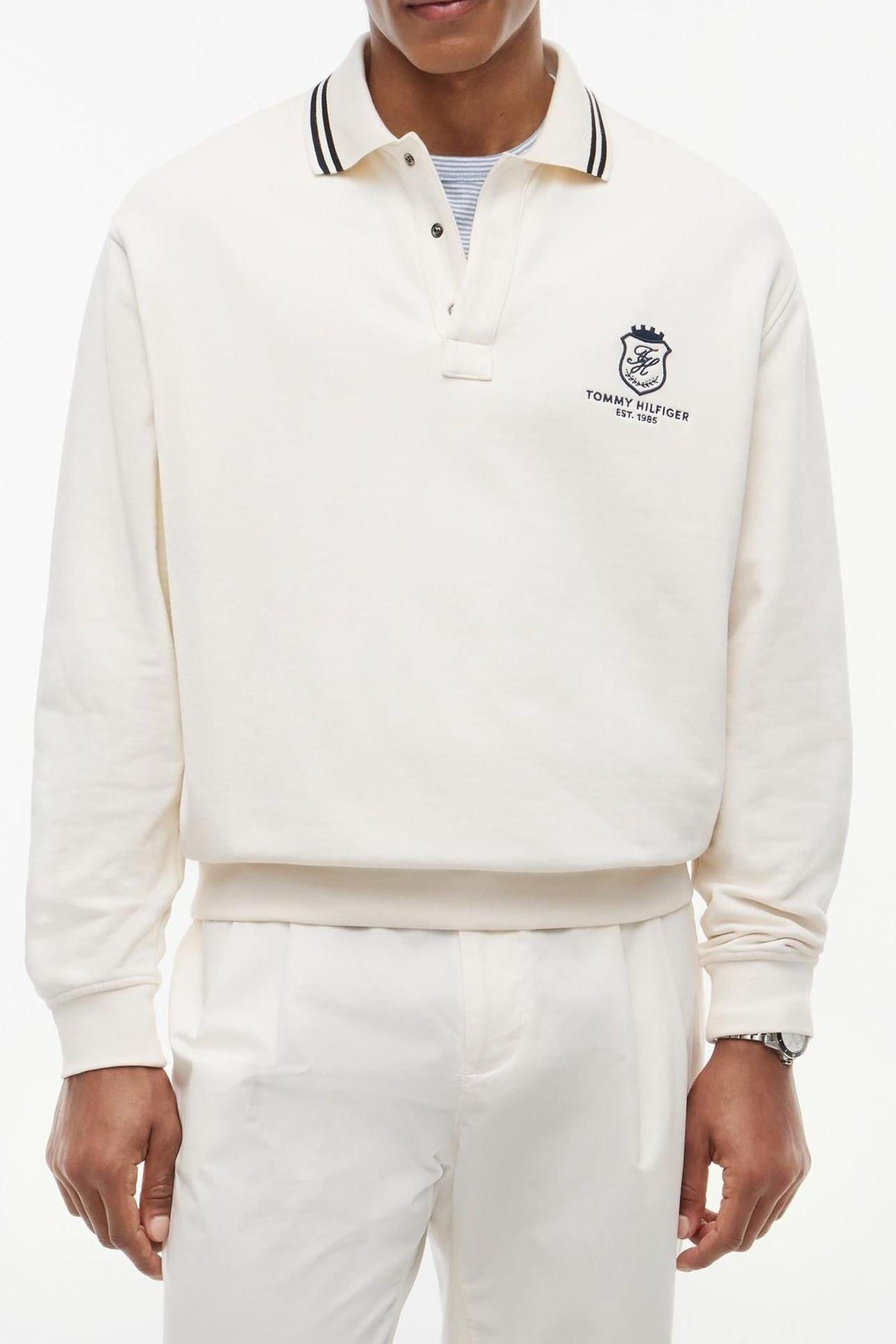 COUNTRY CLUB RUGBY SHIRT IVORY PETAL 1