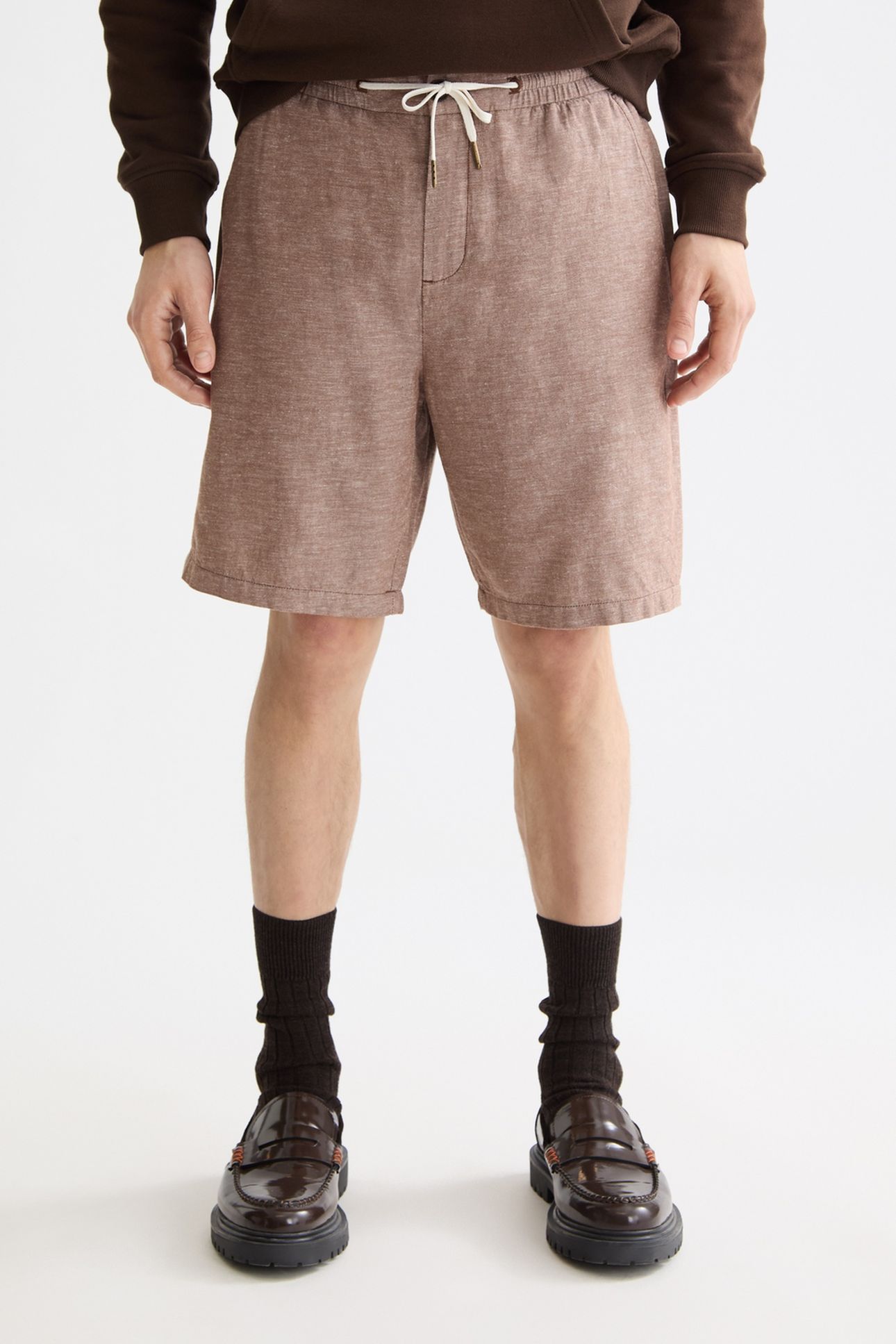 SEASONAL CORE - FAVE - COTTON LINEN BERMUDA SOFT SILT 2