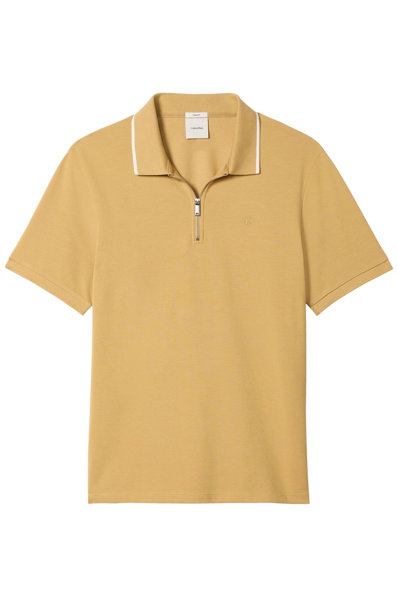 SS TIPPED ZIP PIQUE POLO ANTELOPE 4