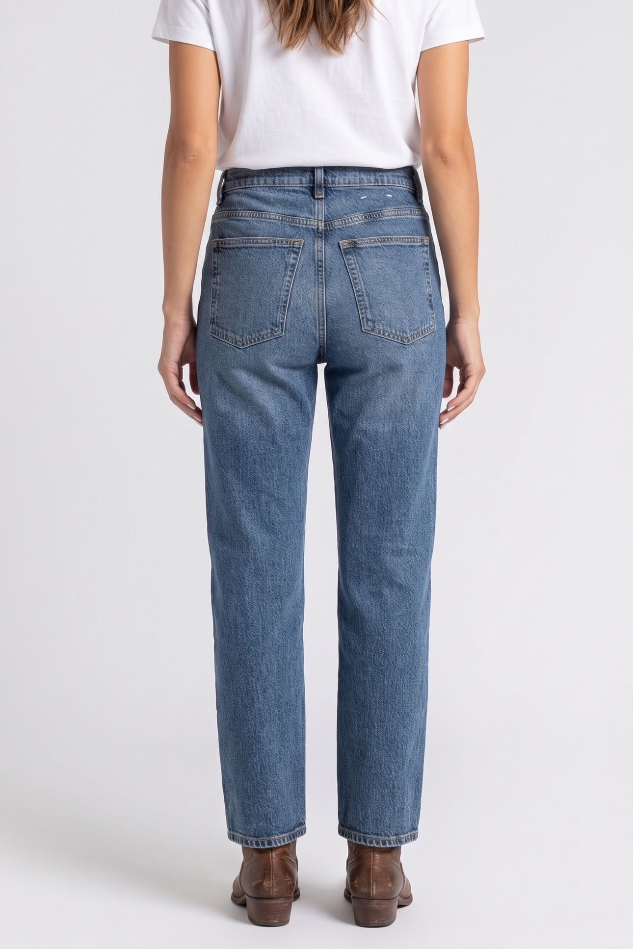 FERN CROPPED FLARED STRETCH BLUE 2