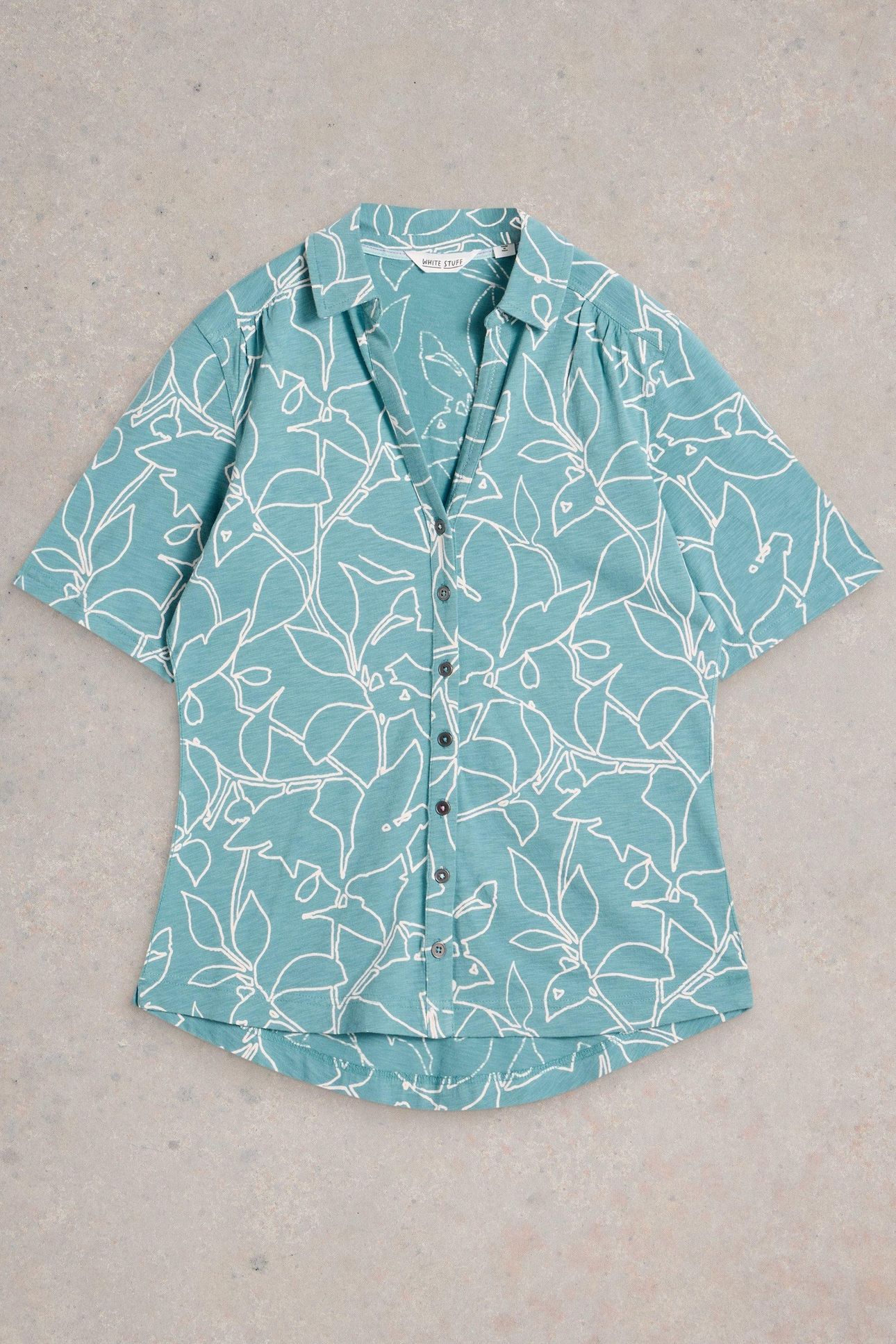 ANNIE SS JERSEY SHIRT BLUE PRINT 3