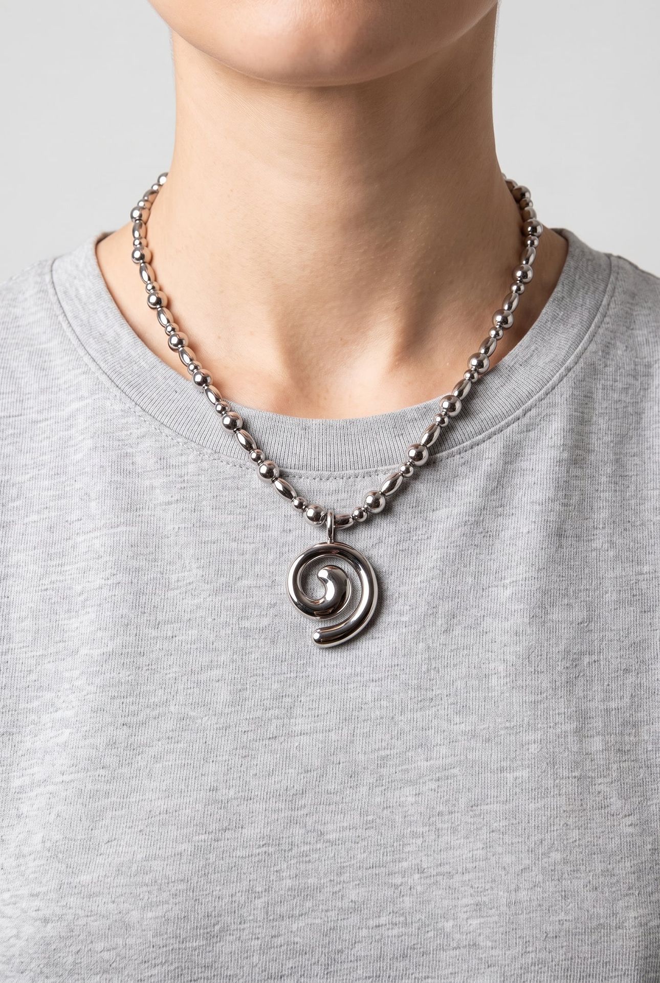 SWIRL KETTE SILVER 1