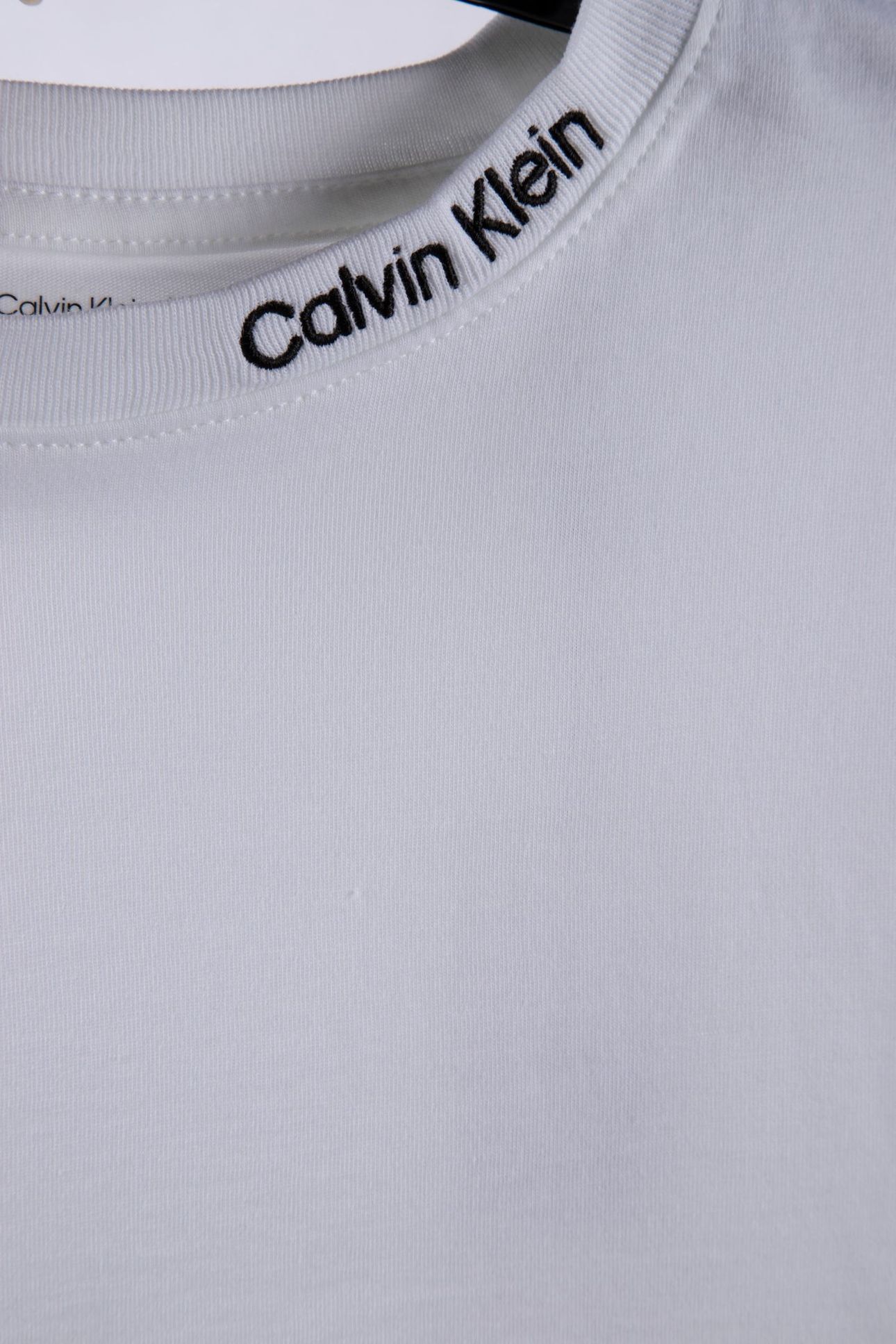 UNISEX LOGO EMBROIDERED SHORT SLEEVE T-SHIRT BRIGHT WHITE 4